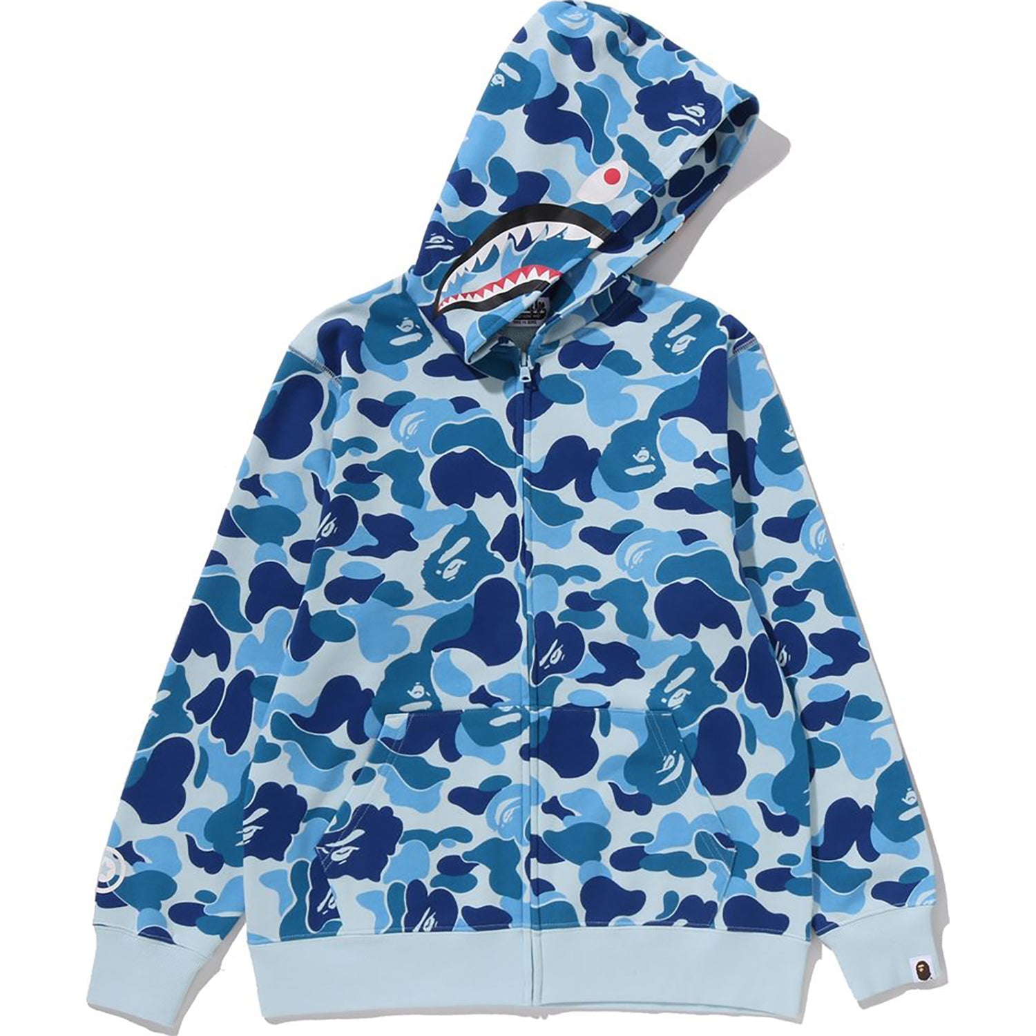 BAPE ABC CAMO MILO SHARK ZIP HOODIE JR KIDS