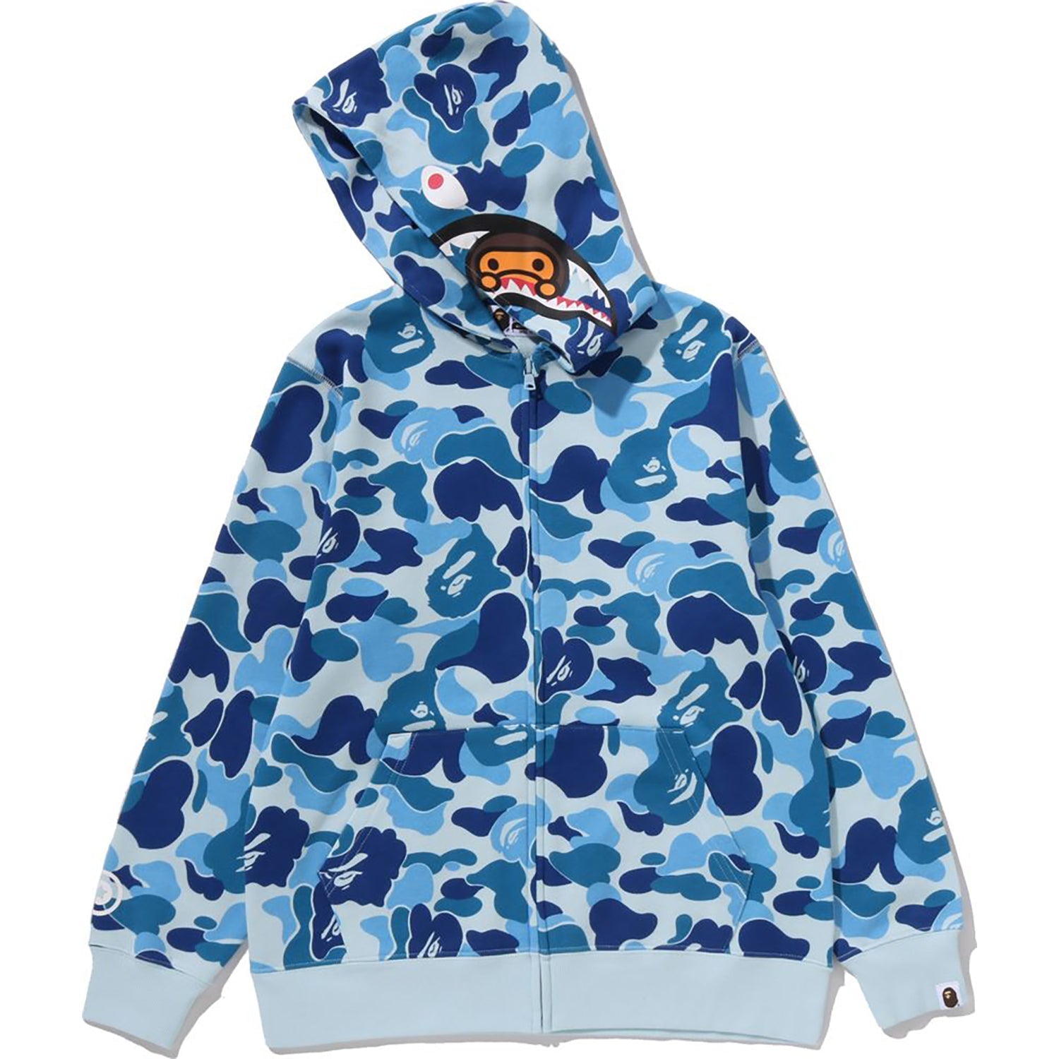 BAPE ABC CAMO MILO SHARK ZIP HOODIE JR KIDS