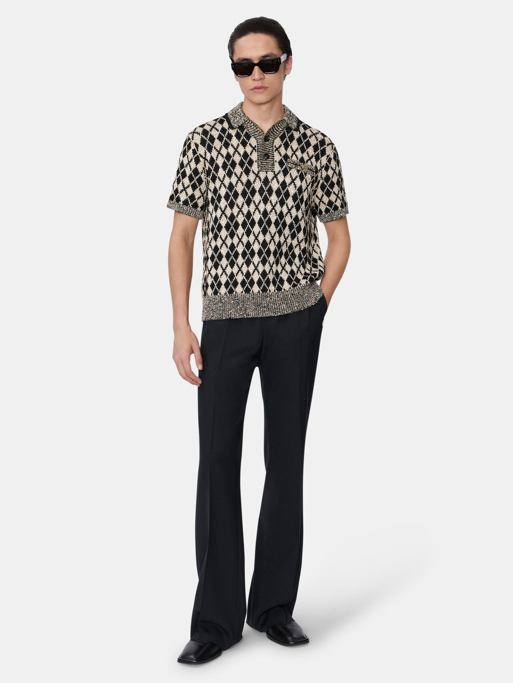 ARGYLE POLO - Black