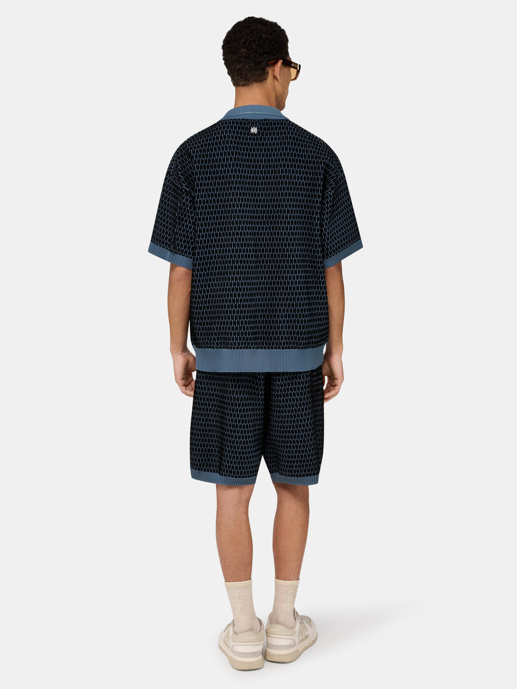 STRIPED POLO - Blue
