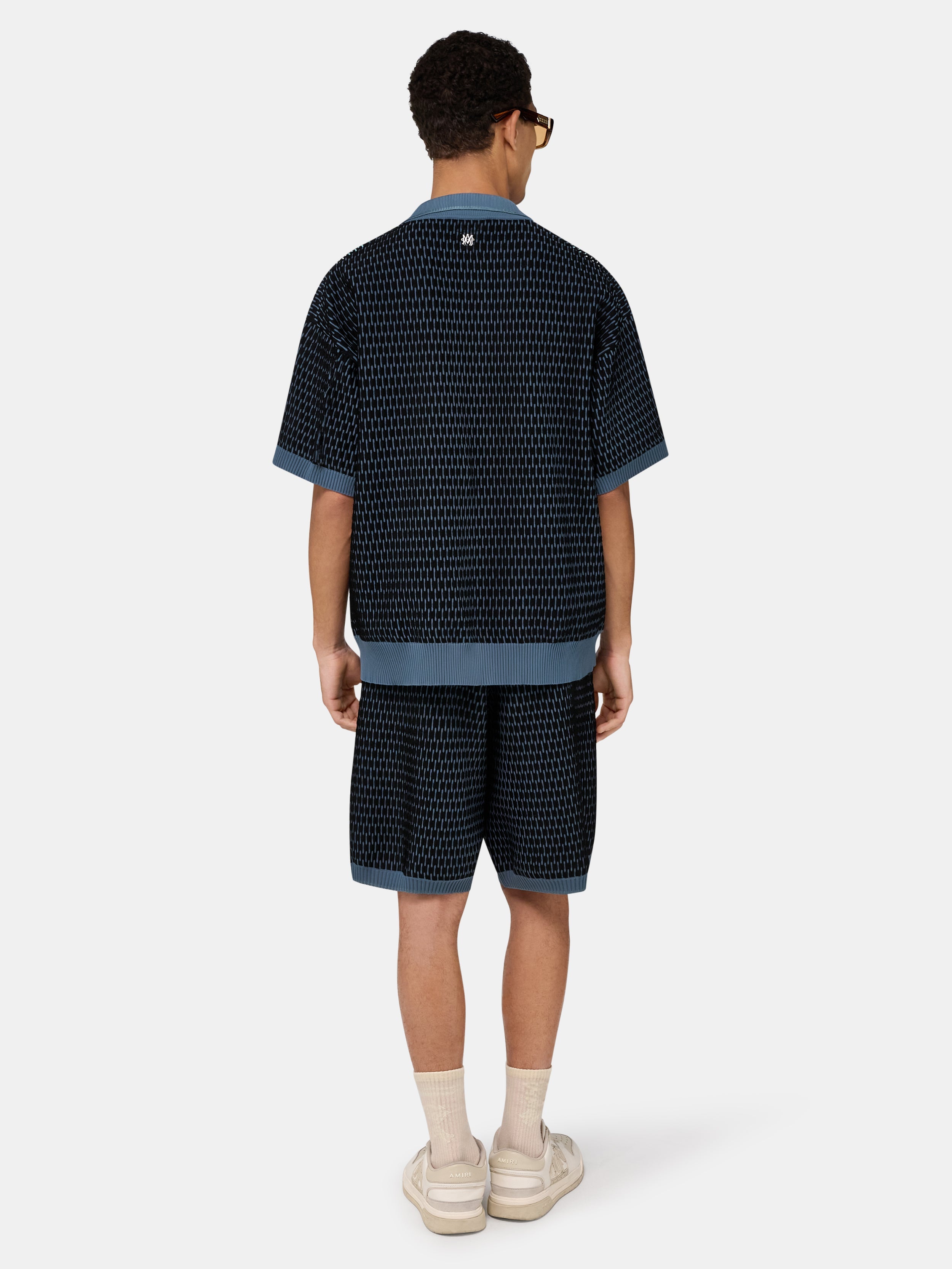 STRIPED POLO - Blue