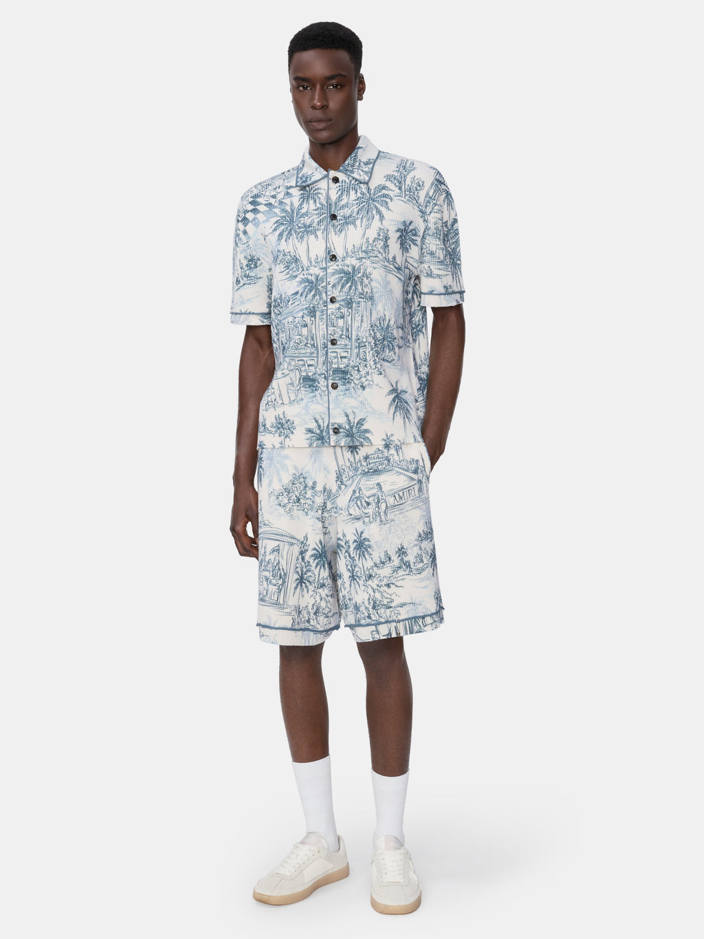 CHATEAU PALMS CAMP SHIRT - Alabaster