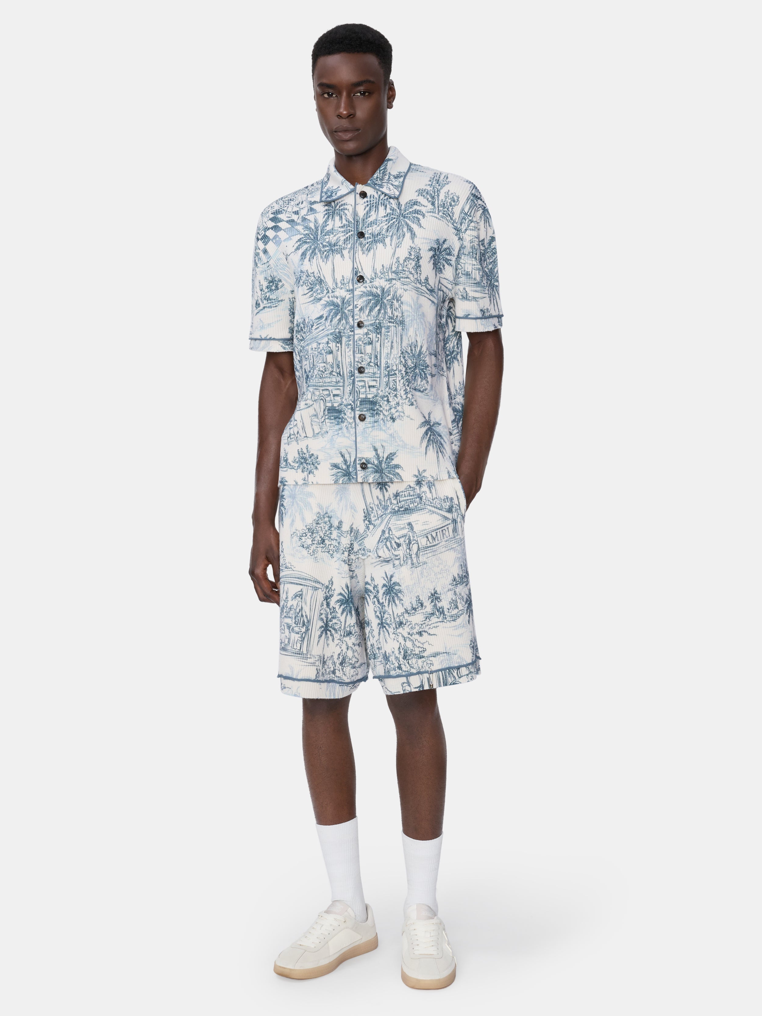 CHATEAU PALMS CAMP SHIRT - Alabaster