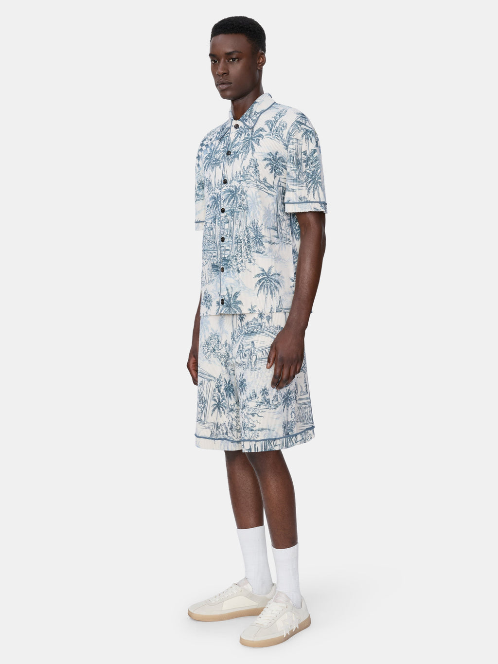CHATEAU PALMS CAMP SHIRT - Alabaster