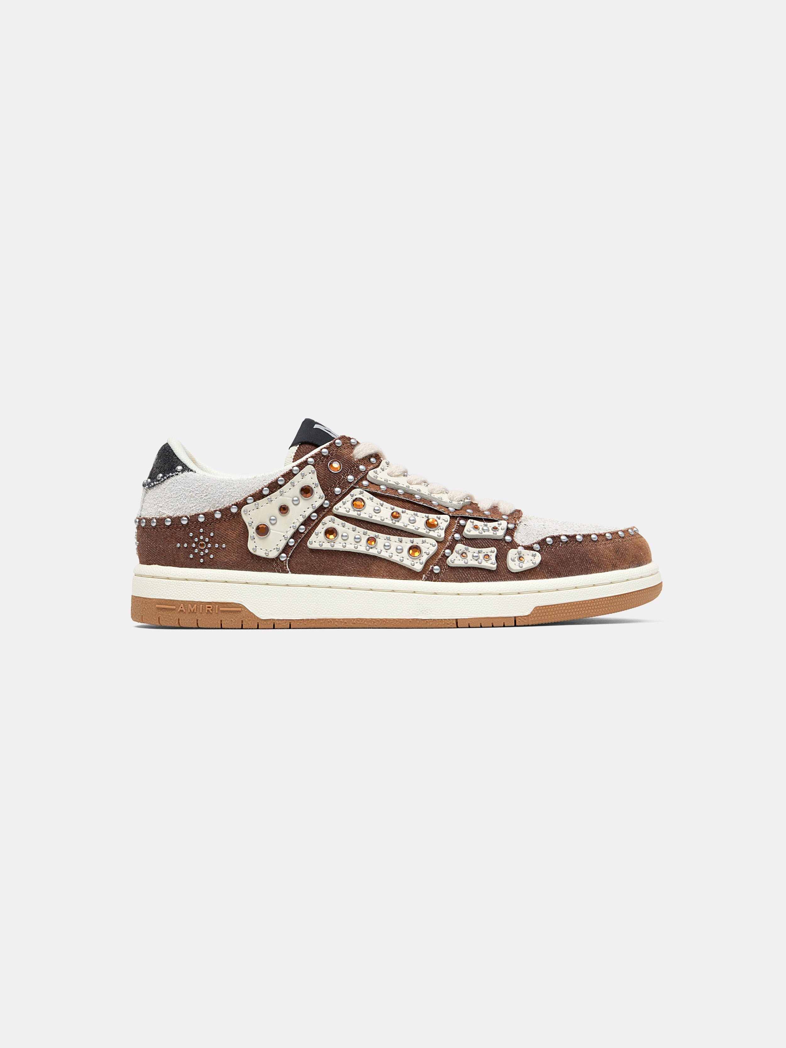 STUD SKEL TOP LOW - Dark Brown