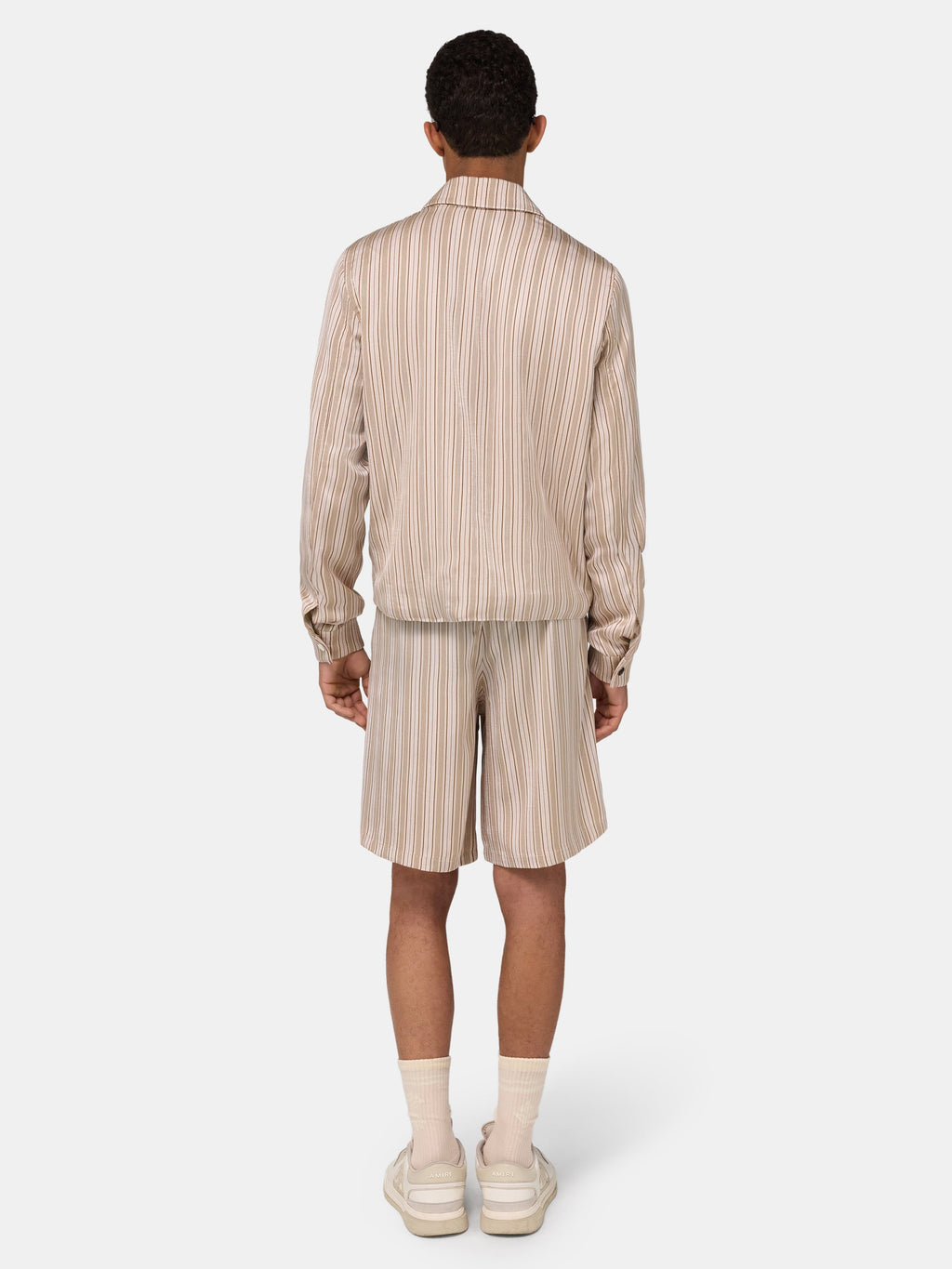 AMIRI STRIPED BLOUSON - Alabaster