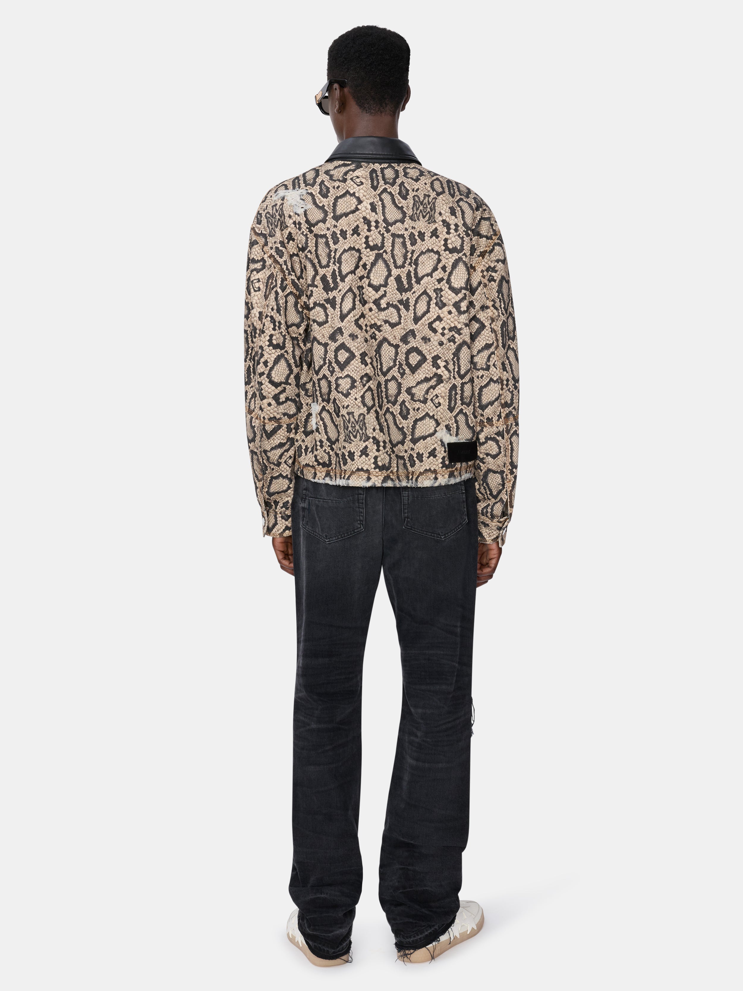 SNAKE DENIM WORK JACKET - Sand