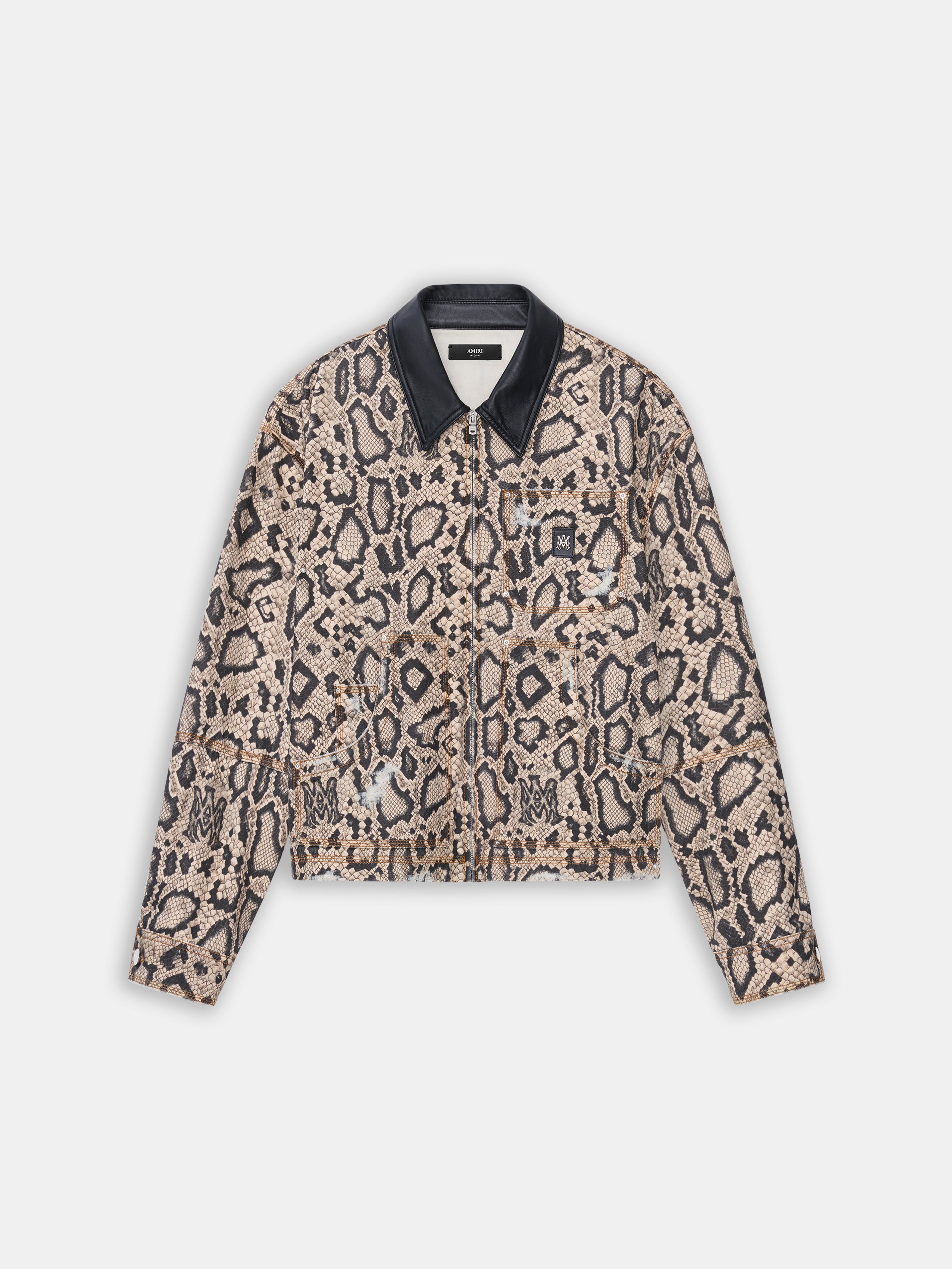 SNAKE DENIM WORK JACKET - Sand