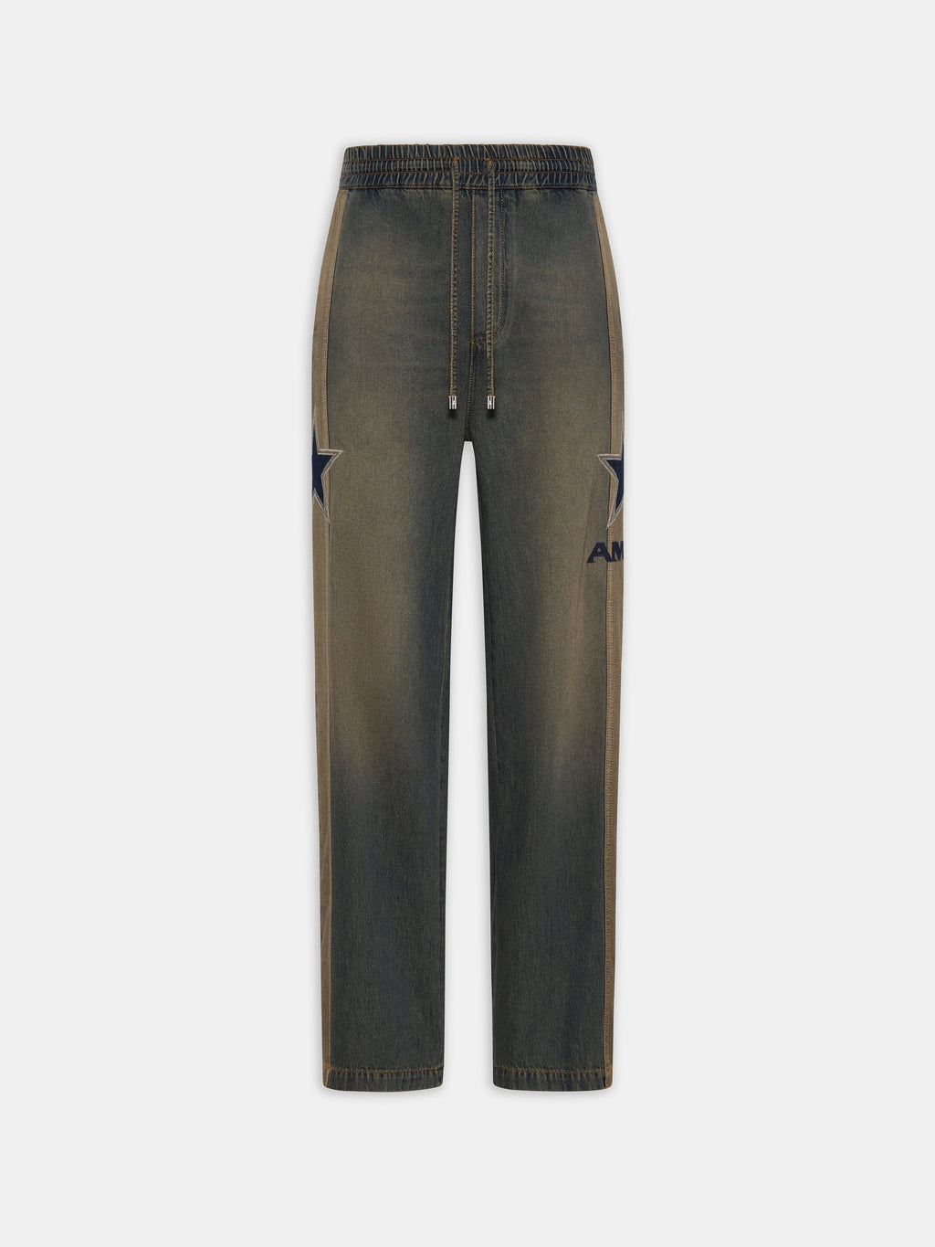 AMIRI SPORT DENIM TRACK PANT - Worn Slate