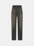 AMIRI SPORT DENIM TRACK PANT - Worn Slate
