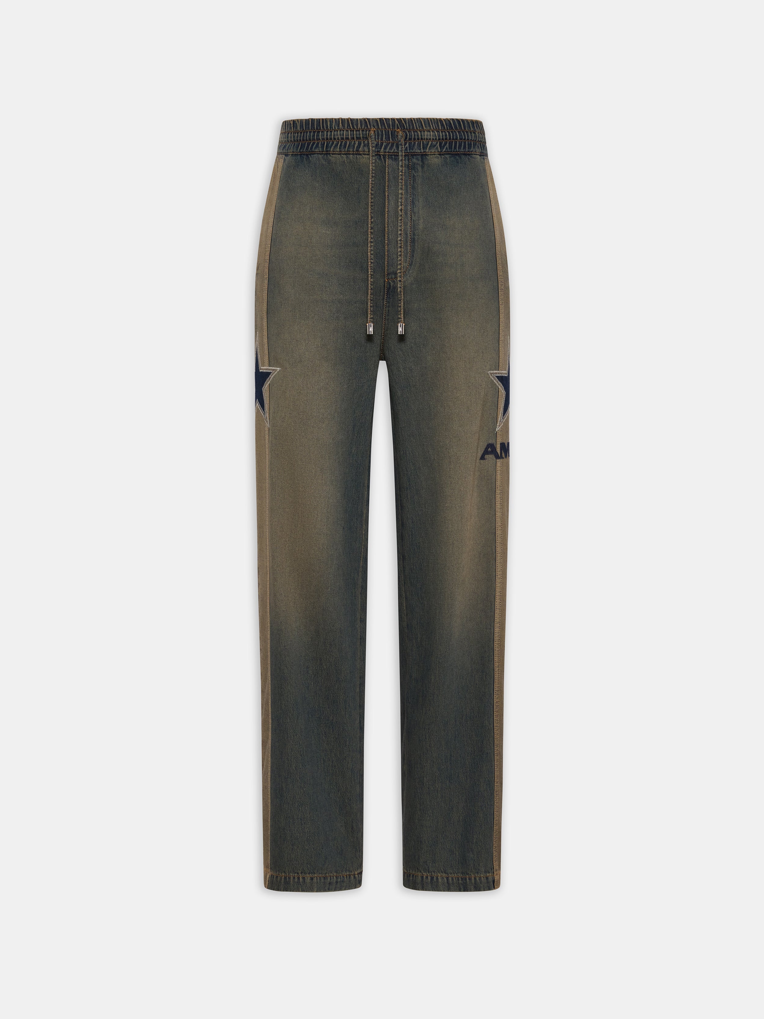 AMIRI SPORT DENIM TRACK PANT - Worn Slate