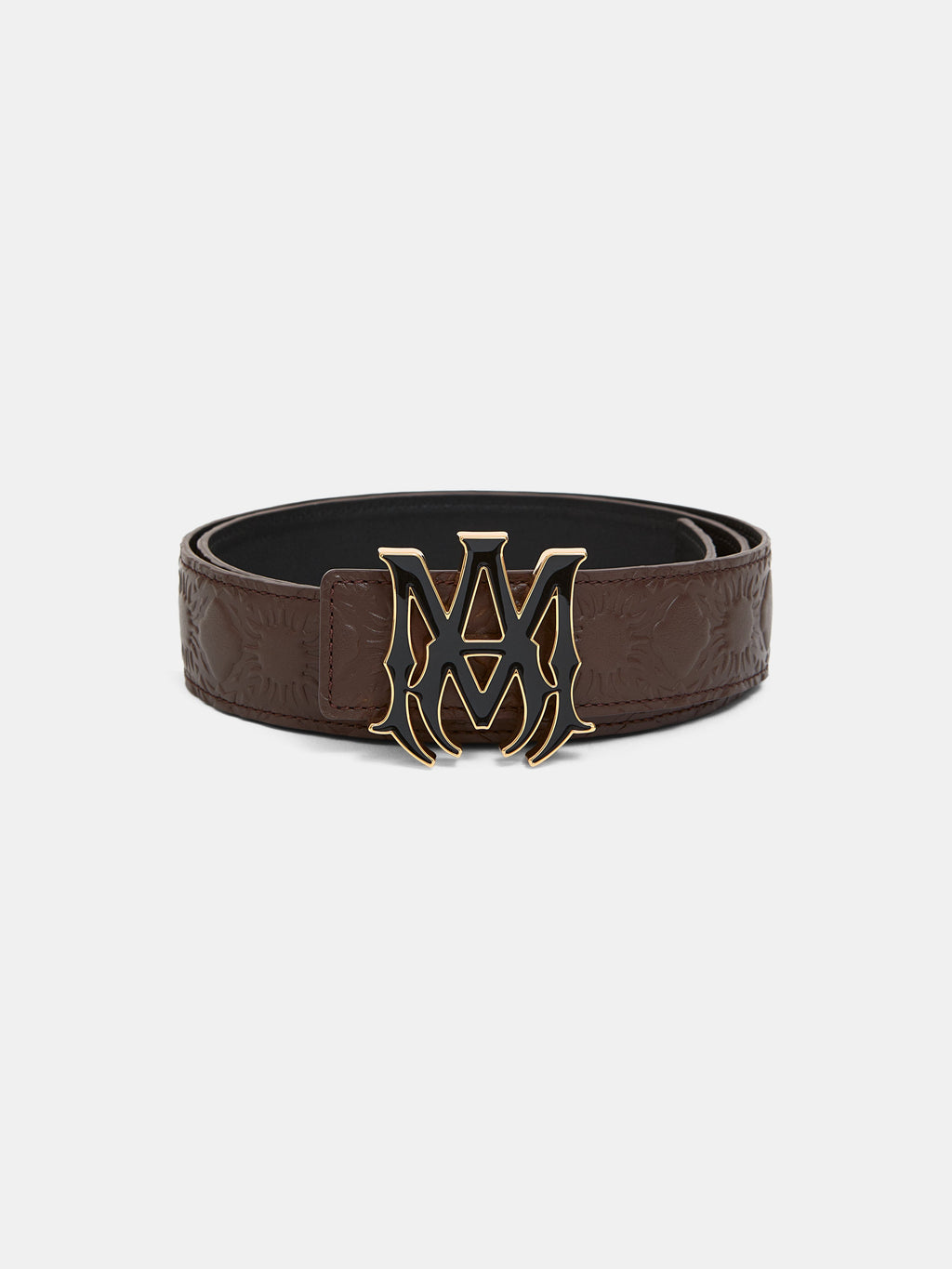 MA QUAD LEATHER 4CM BELT - Dark Brown