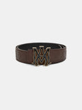 MA QUAD LEATHER 4CM BELT - Dark Brown