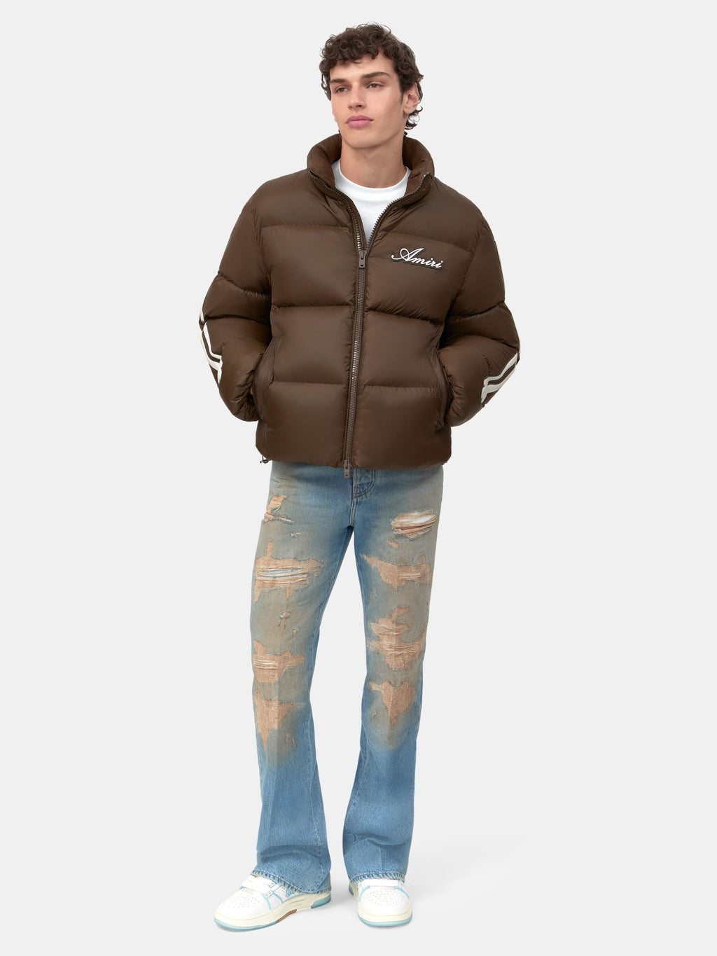 BONES DOWN JACKET - Dark Brown