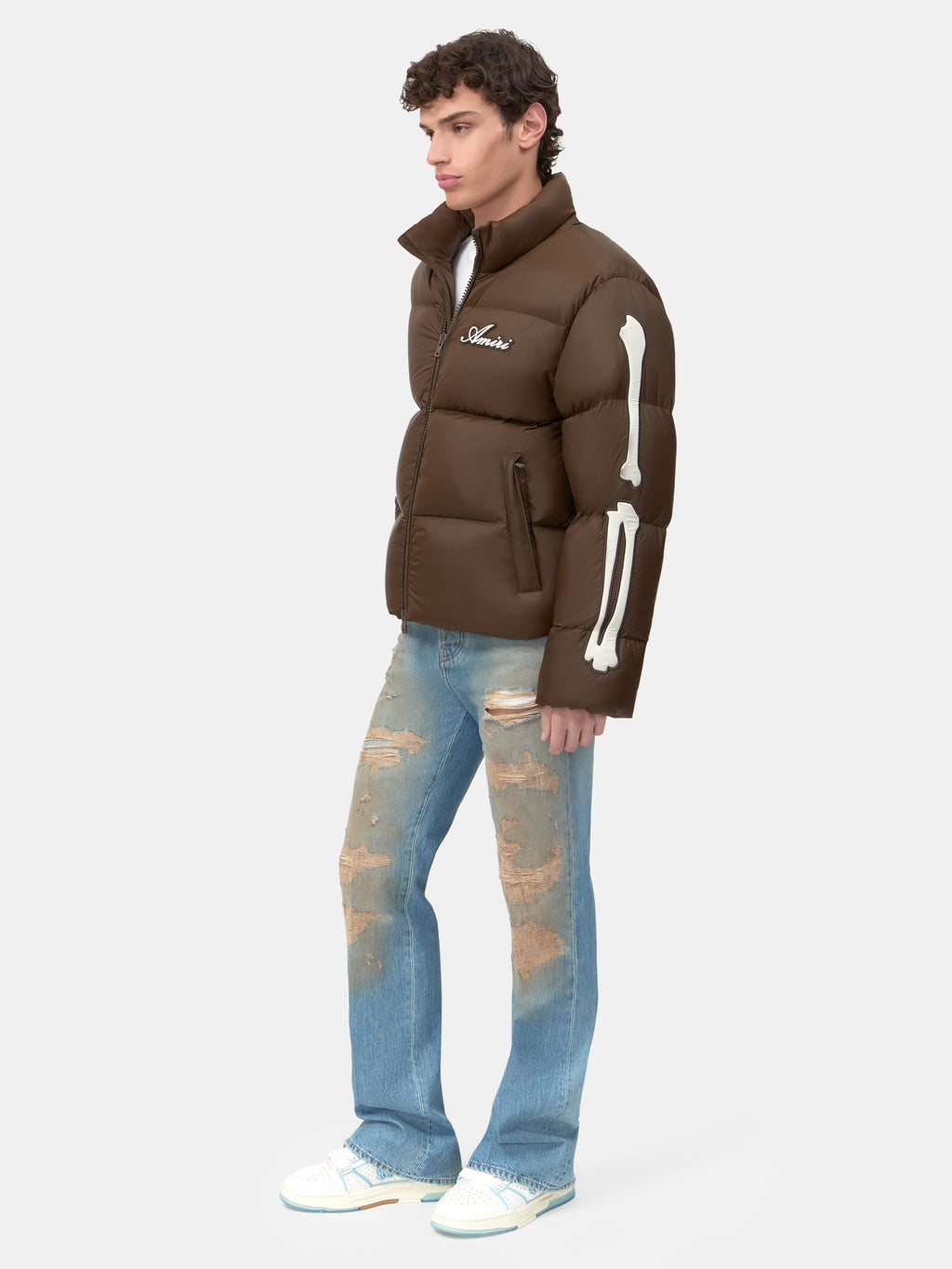 BONES DOWN JACKET - Dark Brown