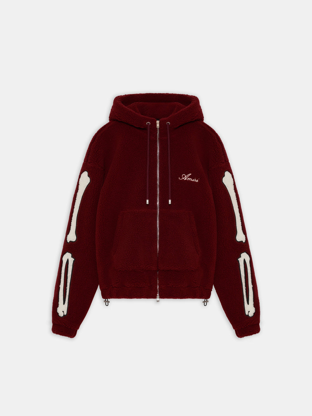 BONES FLEECE ZIP HOODIE - Aged Port