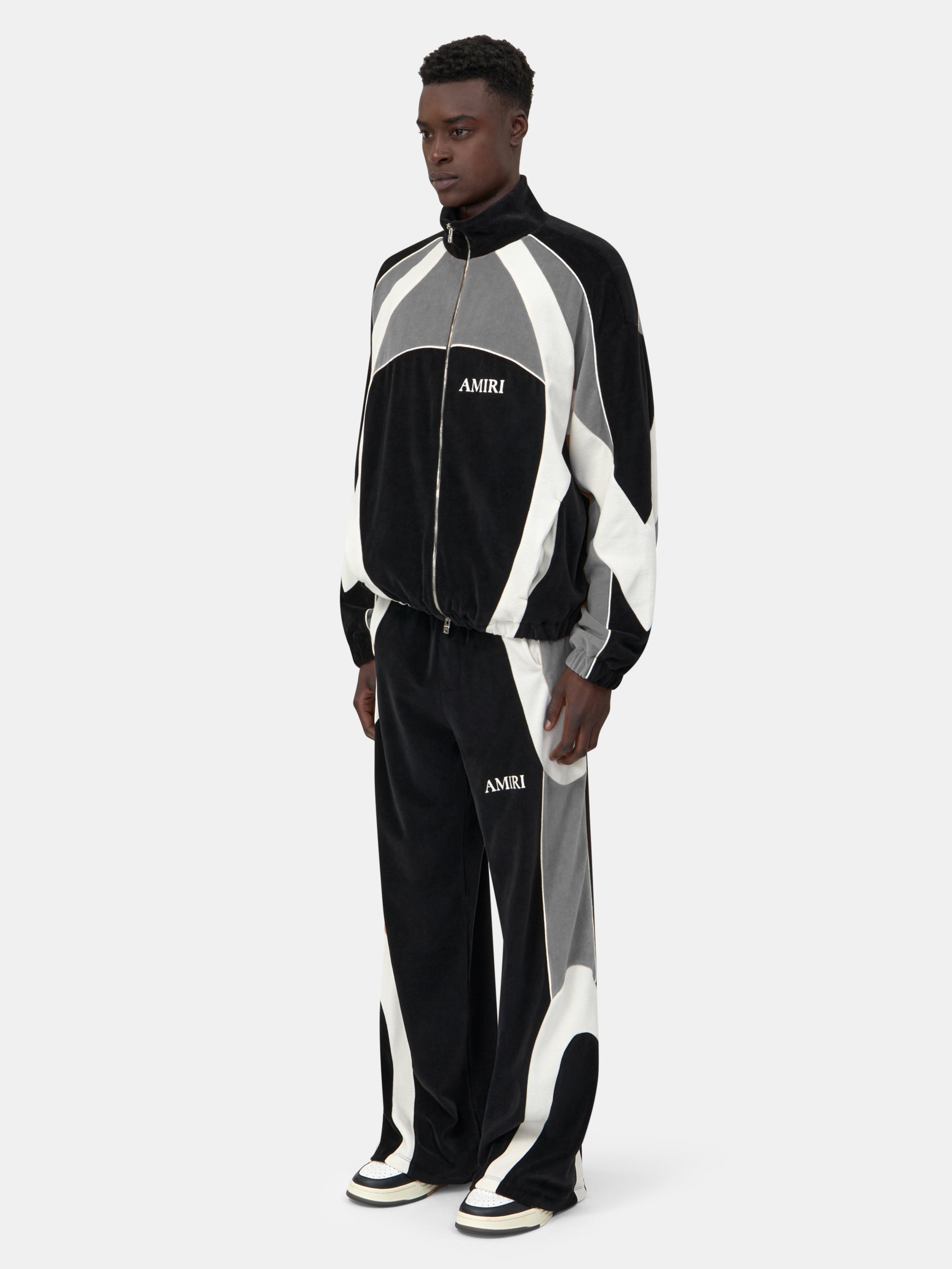 OVERSIZED PANEL TRACK JACKET - Black