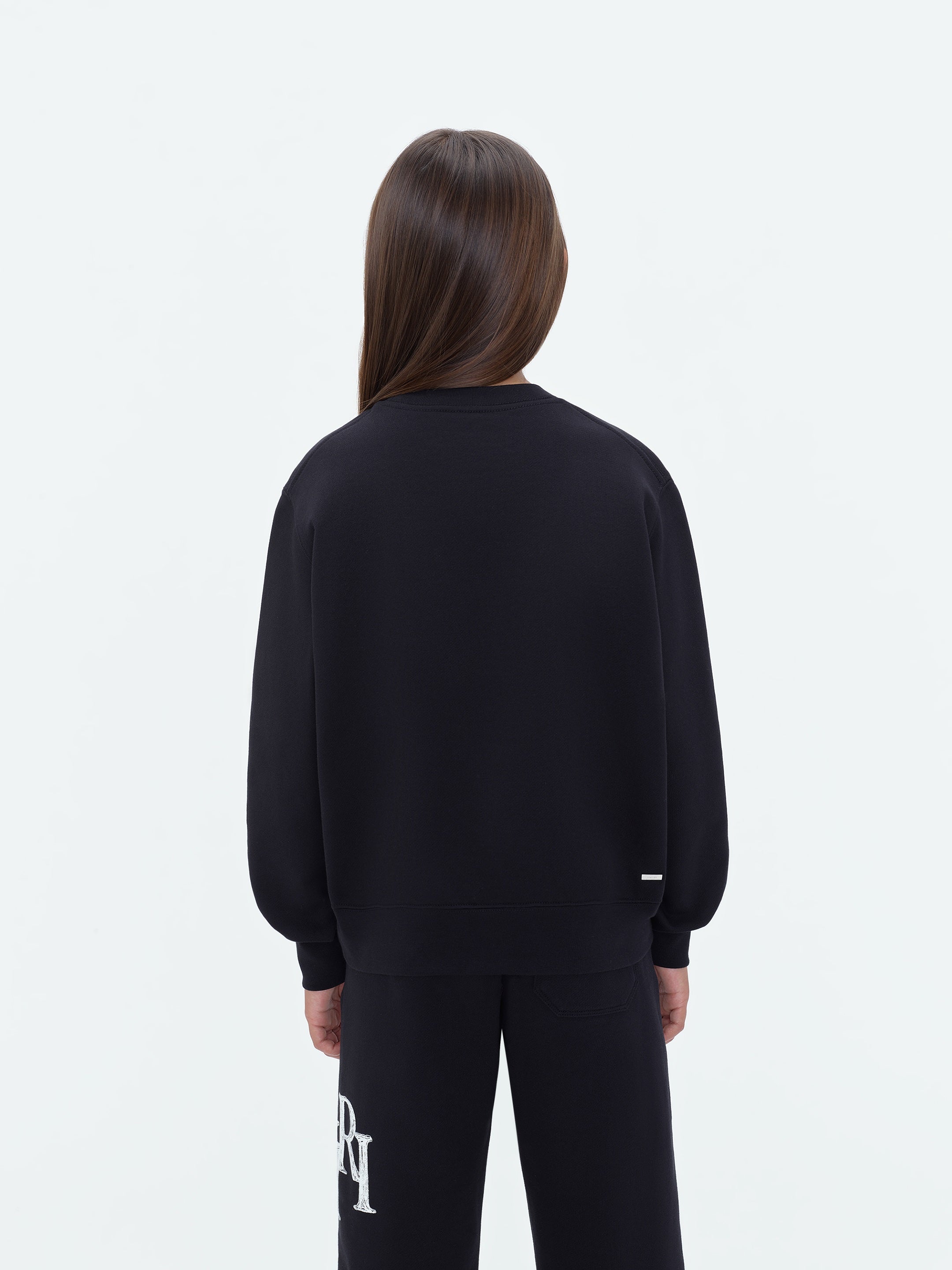 KIDS - AMIRI STAGGERED SCRIBBLE CREWNECK - Black