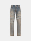 AMIRI SNAKE STUD SLIM JEAN - Antique Indigo