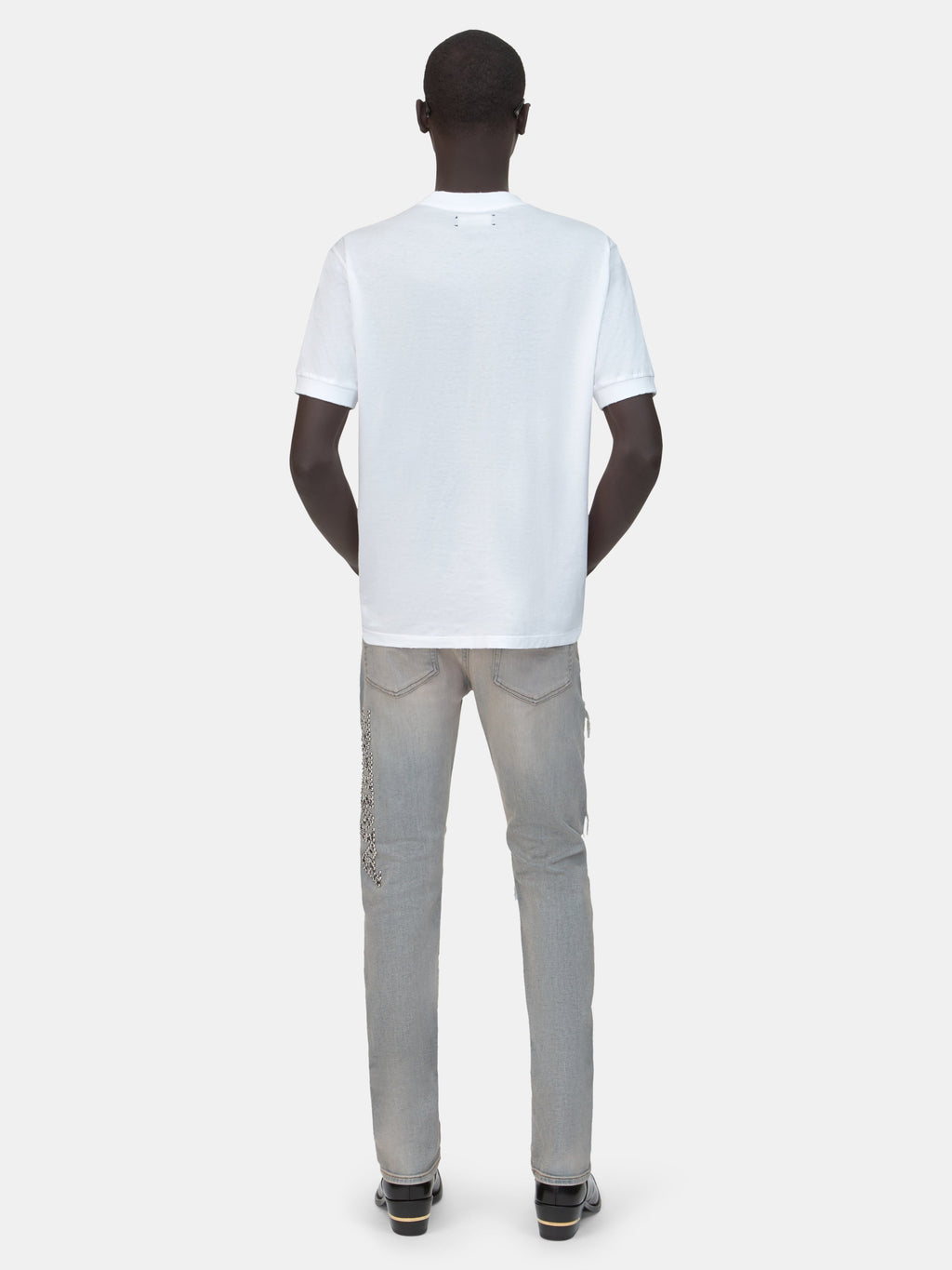 AMIRI SNAKE STUD SLIM JEAN - Antique Indigo