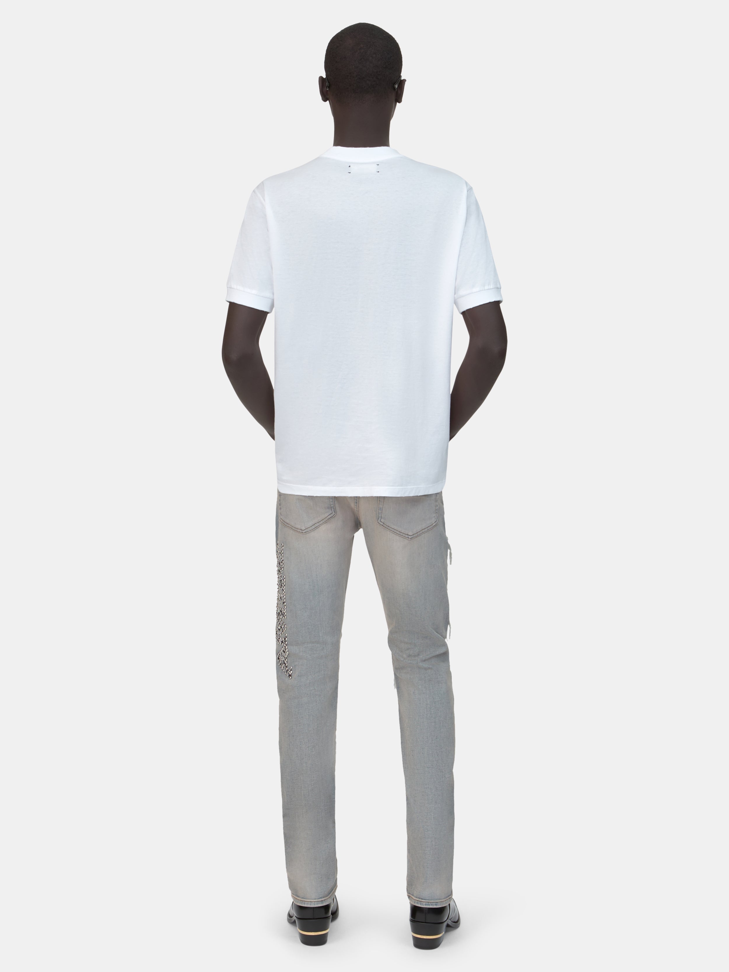 AMIRI SNAKE STUD SLIM JEAN - Antique Indigo