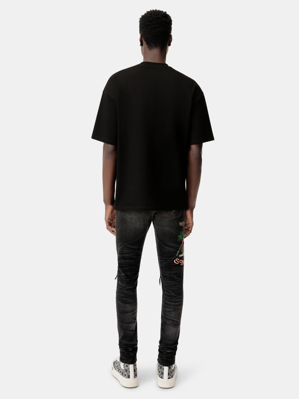 AMIRI SCRIPT SKATER TEE - Black