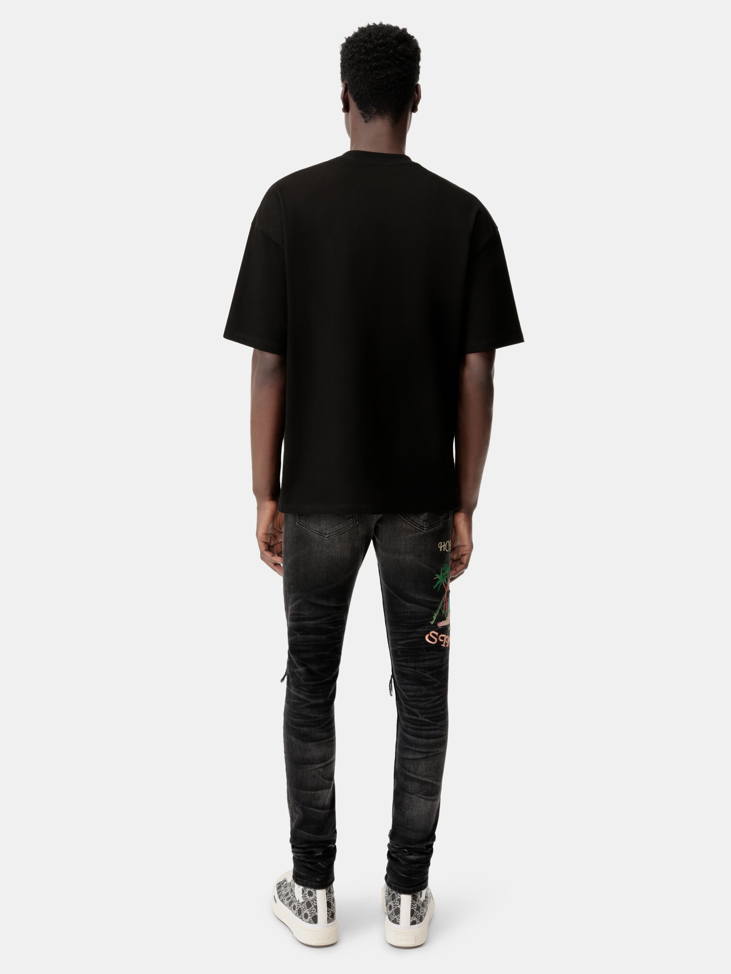 AMIRI SCRIPT SKATER TEE - Black