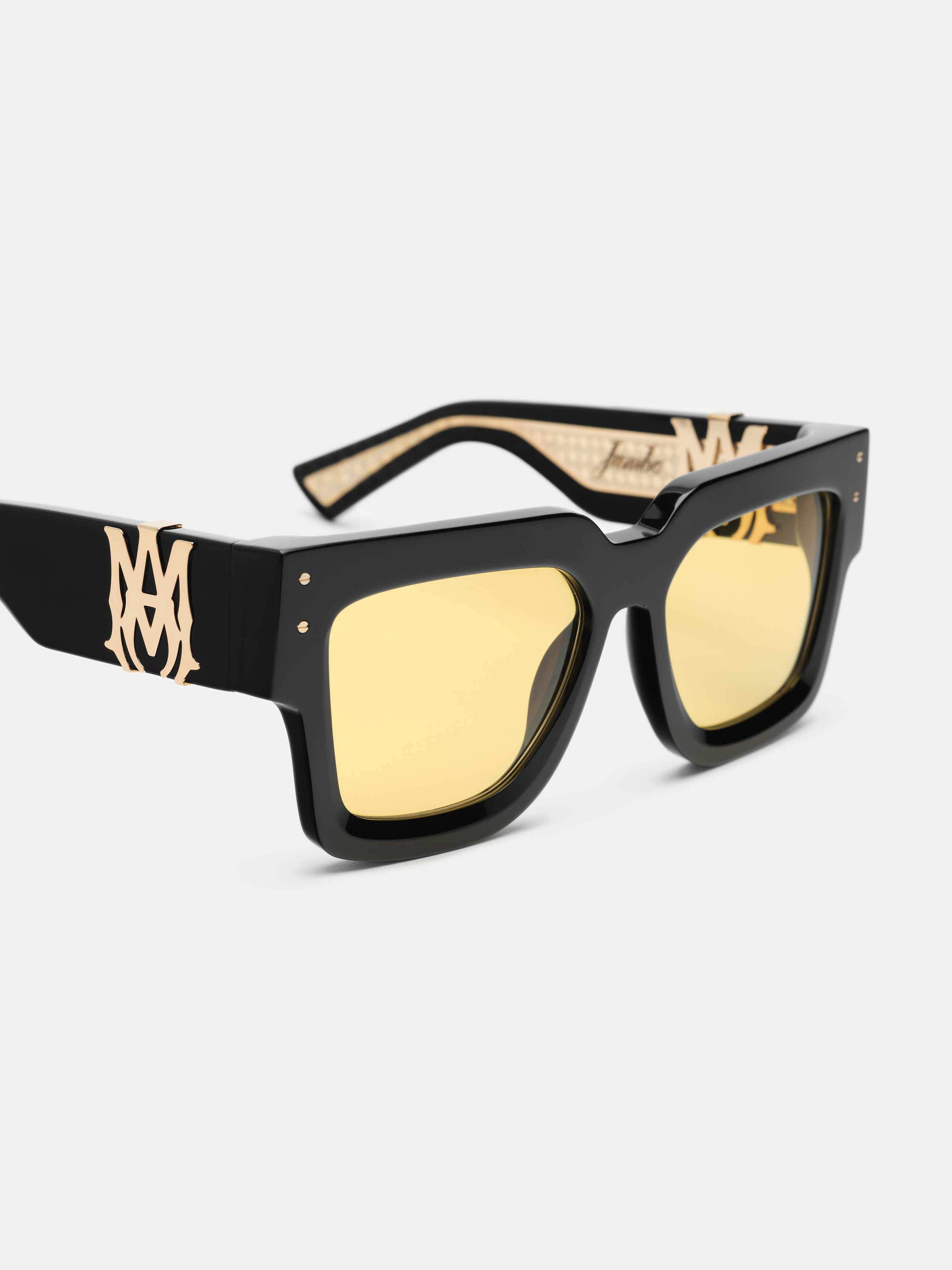 JUMBO SUNGLASSES - Black Yellow
