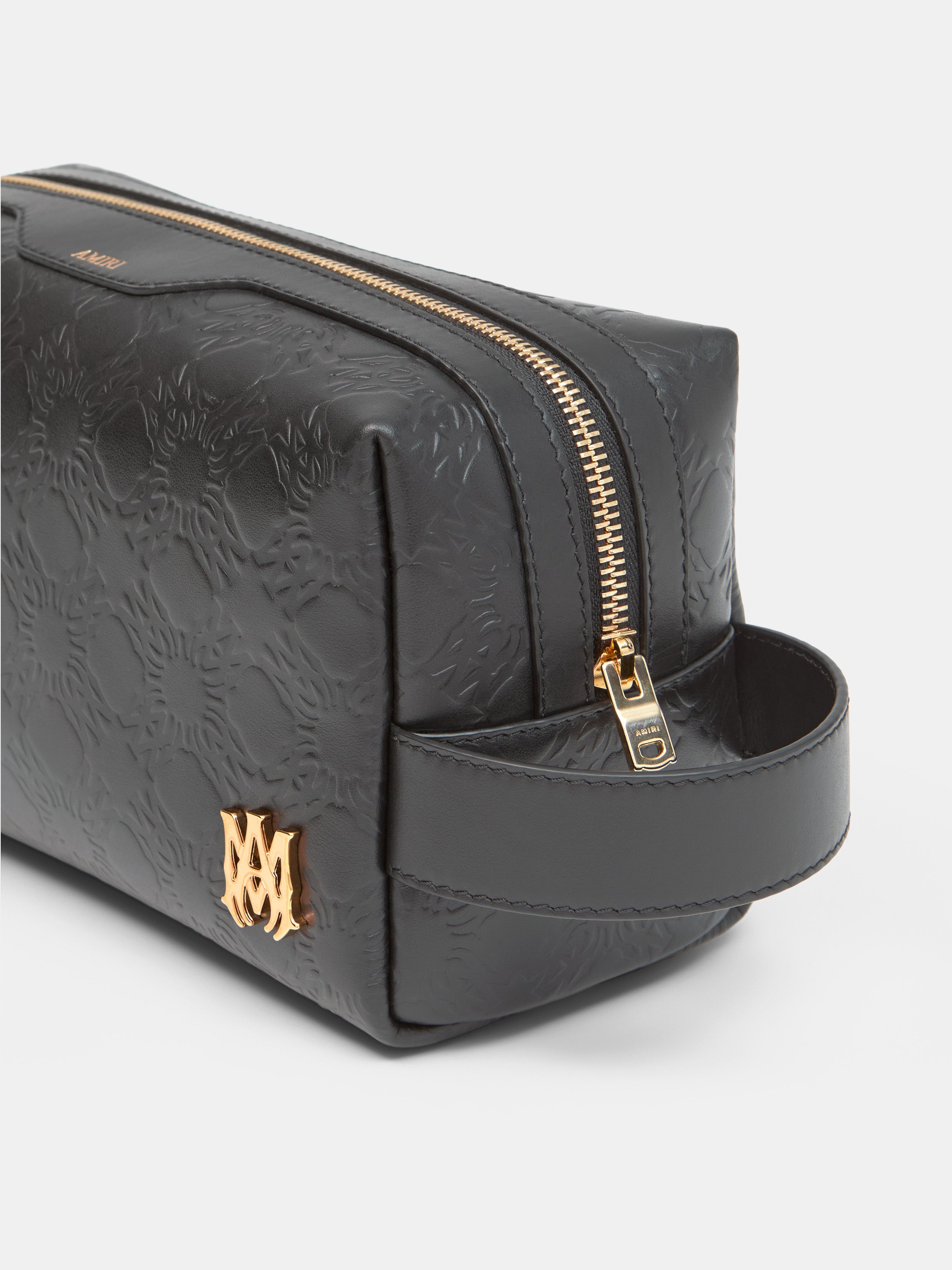 MA QUAD LEATHER DOPP KIT - Black