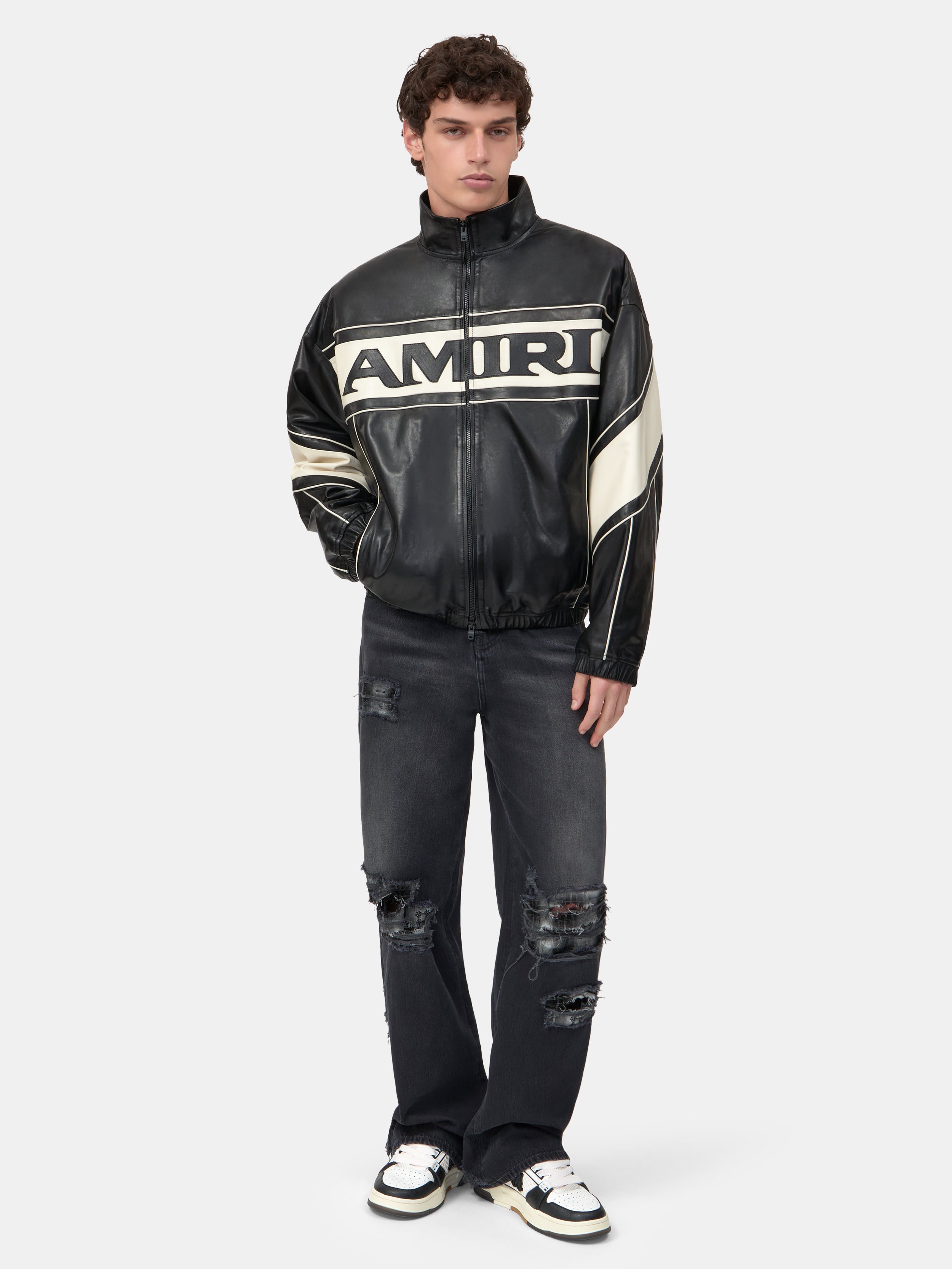 AMIRI SPORT LEATHER JACKET - Black