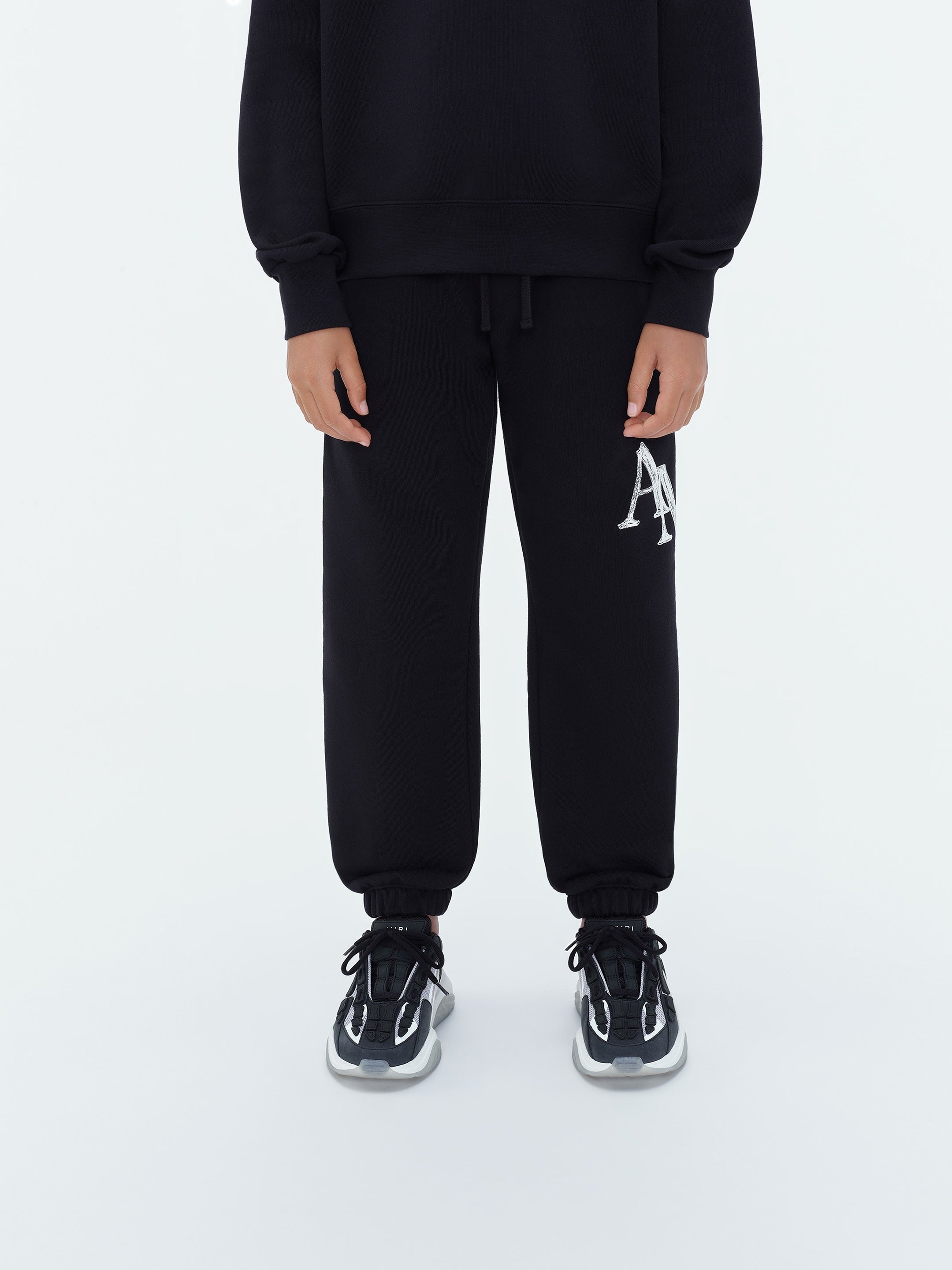 KIDS - AMIRI STAGGERED SCRIBBLE SWEATPANT - Black
