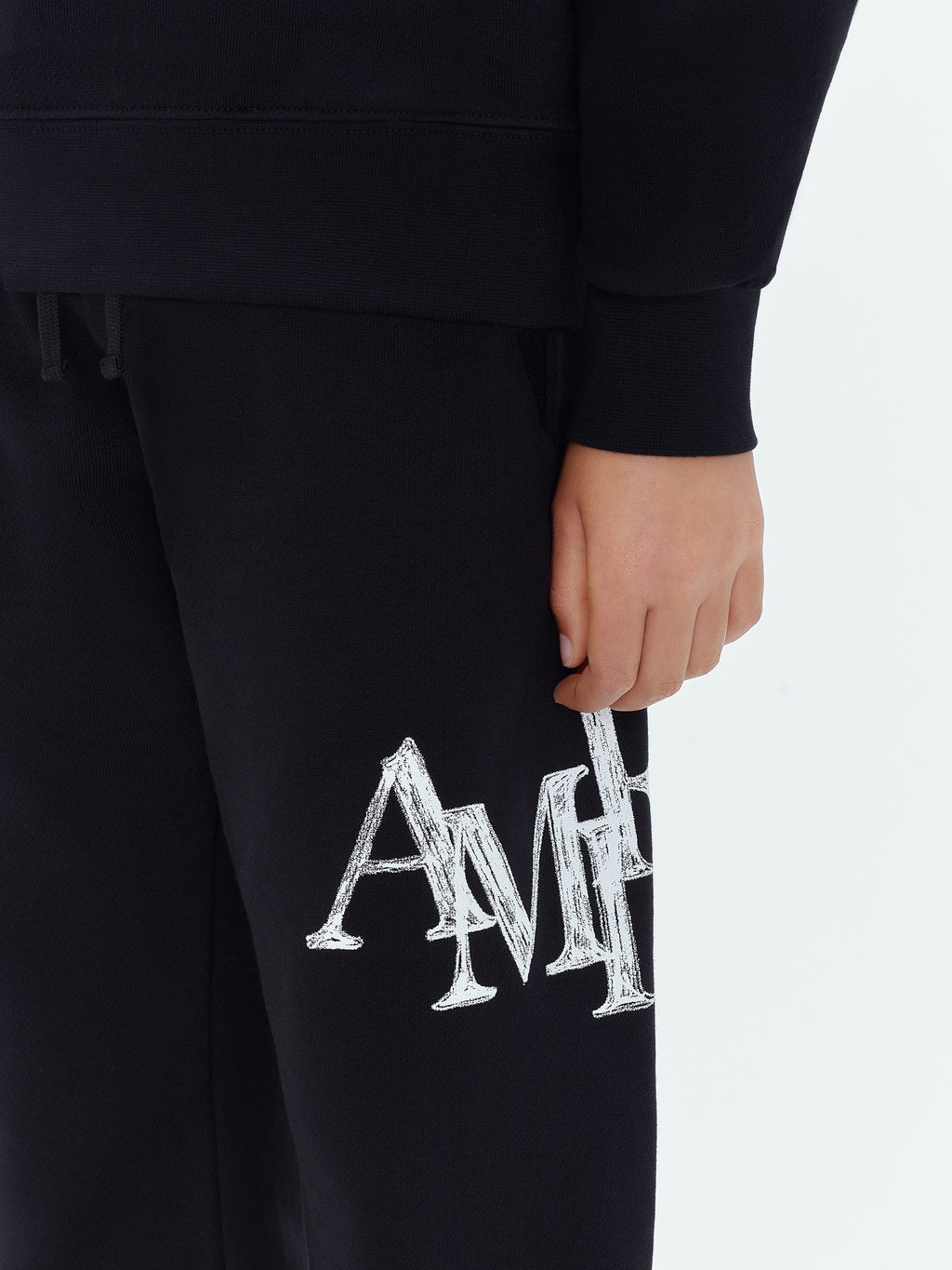 KIDS - AMIRI STAGGERED SCRIBBLE SWEATPANT - Black