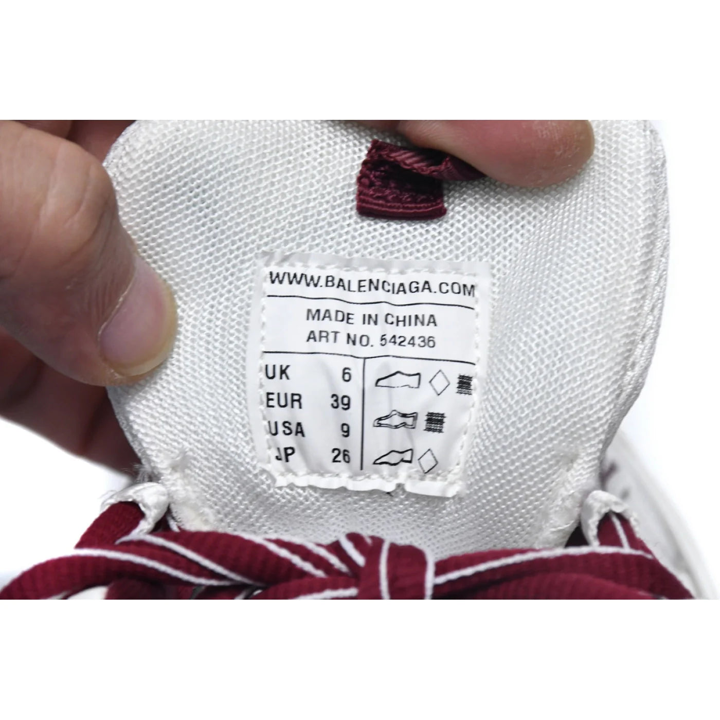 Balenciaga Track White Claret Red 5