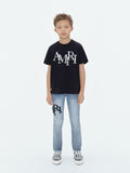 KIDS - AMIRI STAGGERED SCRIBBLE TEE - Black