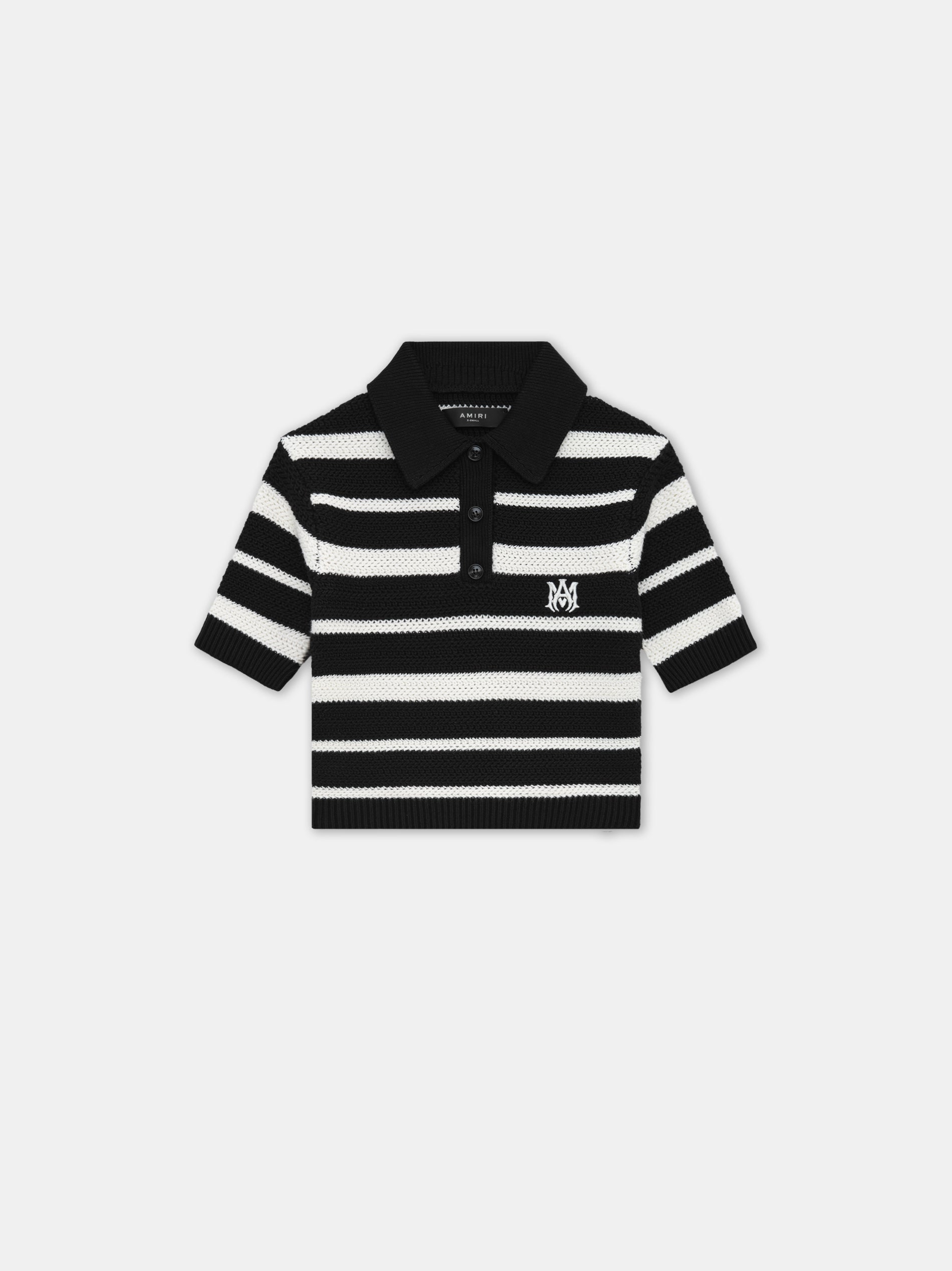 WOMEN - WOMEN'S MA STRIPED POLO - Black