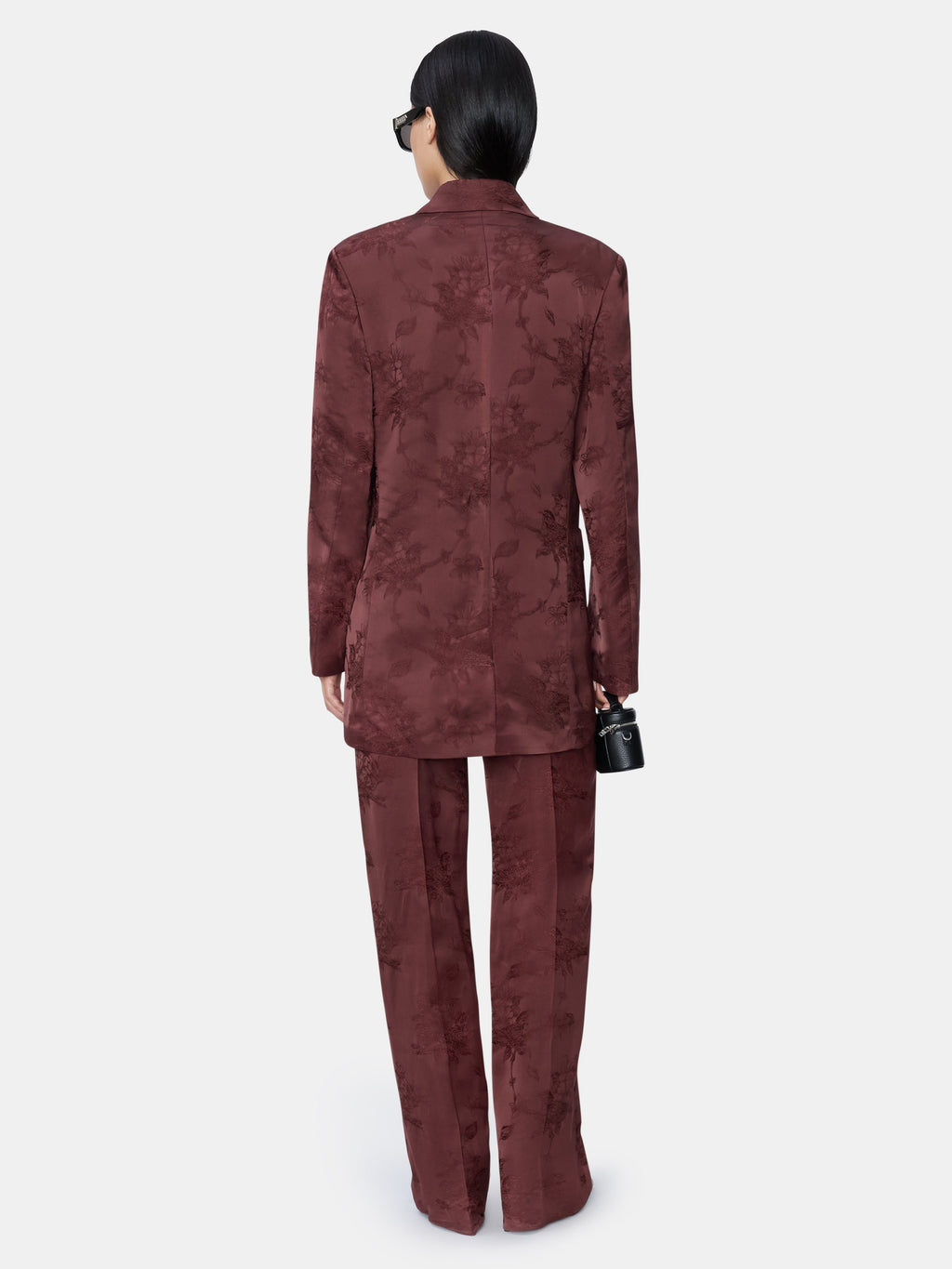 WOMEN - WOMEN'S FLORAL DOUBLE-BREASTED BLAZER - Tobacco