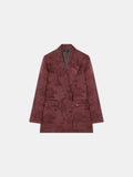 WOMEN - WOMEN'S FLORAL DOUBLE-BREASTED BLAZER - Tobacco