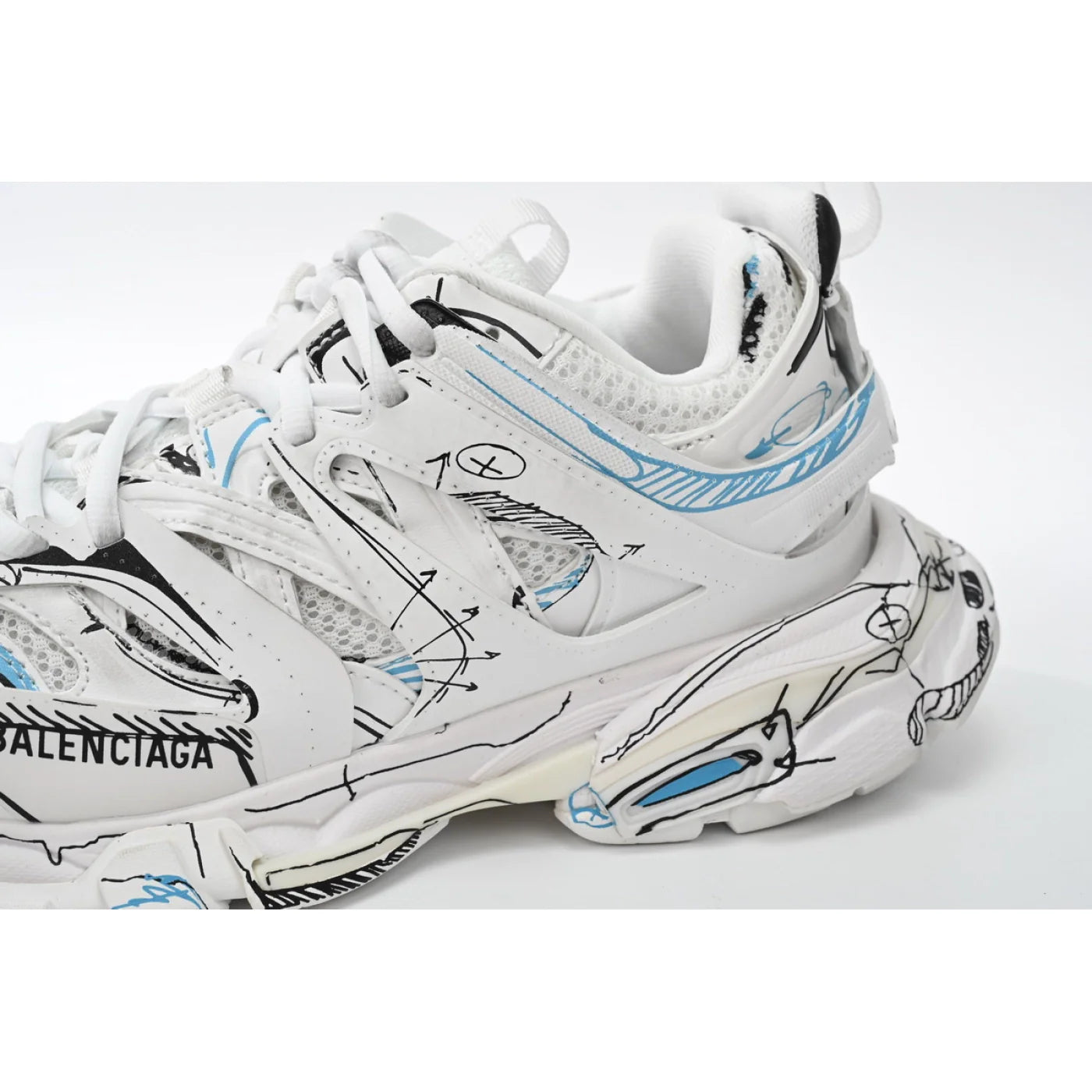 Balenciaga Track. Black Graffiti