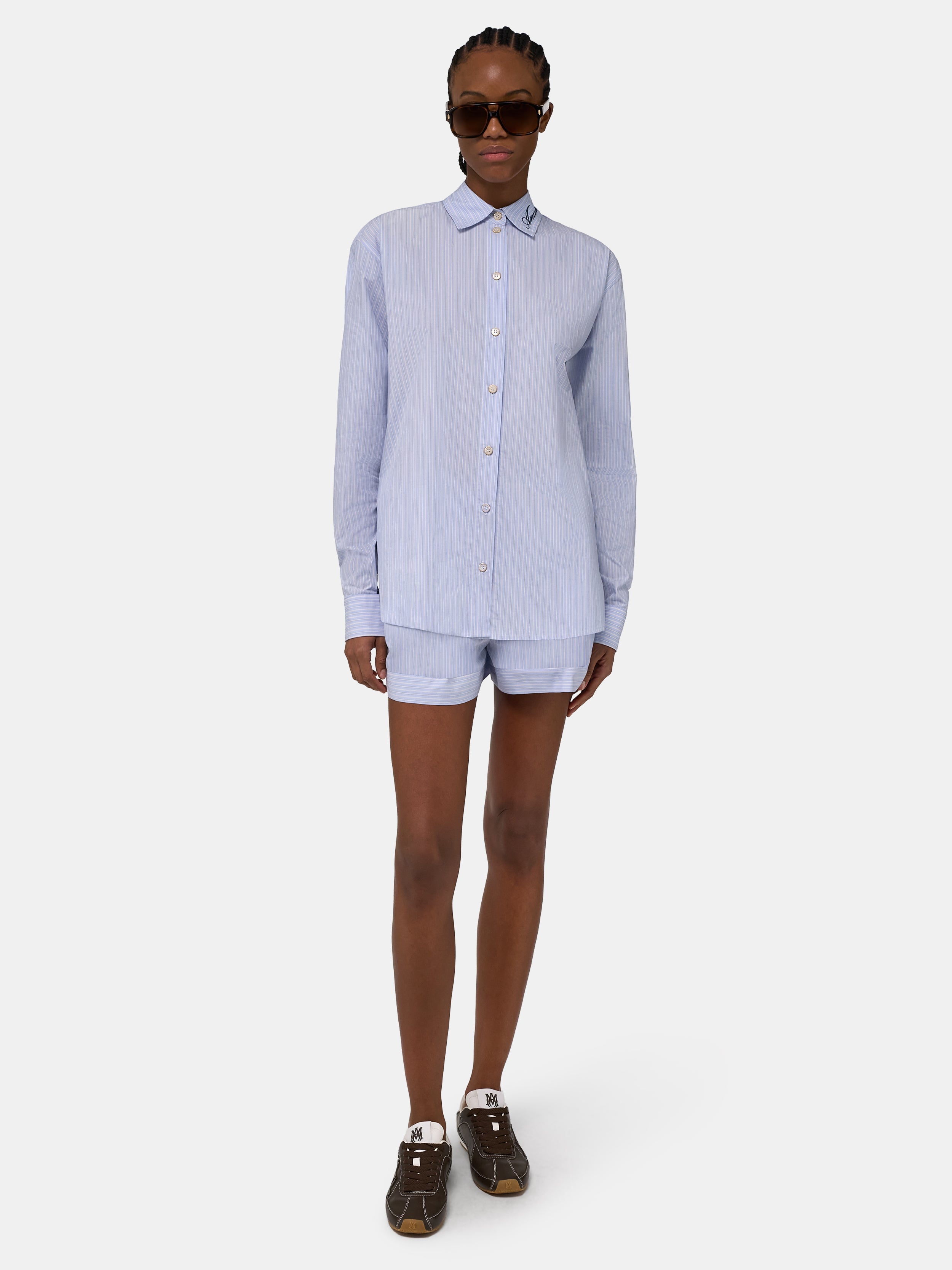 WOMEN - WOMEN'S STRIPED SHORT - Ashley Blue