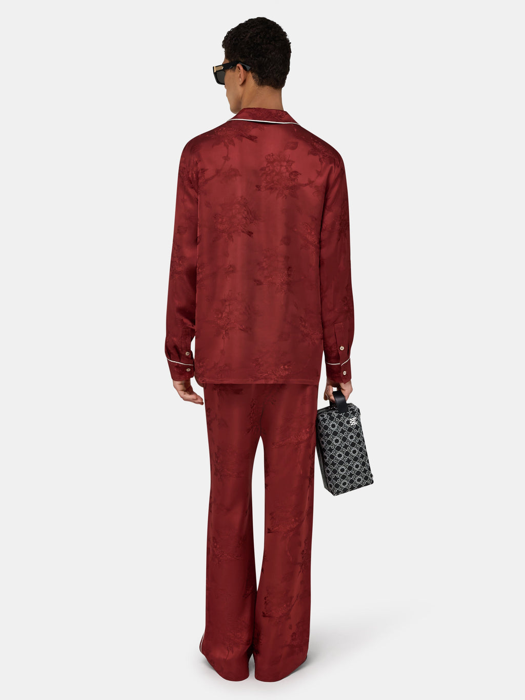FLORAL JACQUARD PULL ON PANT - Terracotta