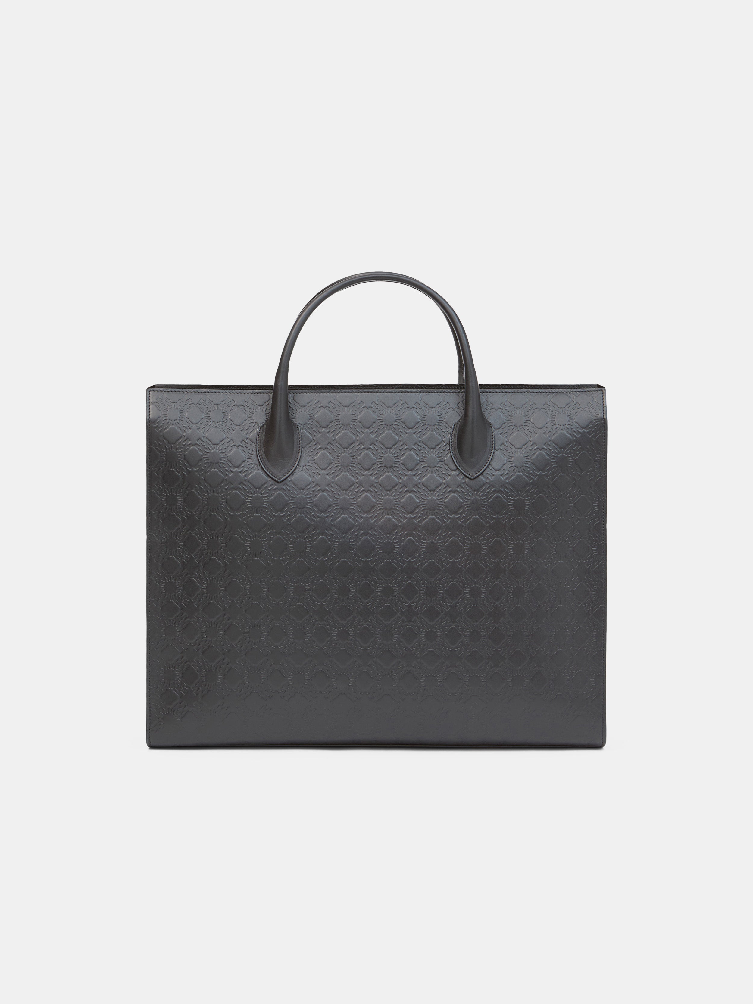 MA QUAD LEATHER SMALL TOTE - Black