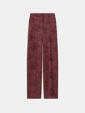 WOMEN - WOMEN'S FLORAL DOUBLE PLEATED PANT - Tobacco