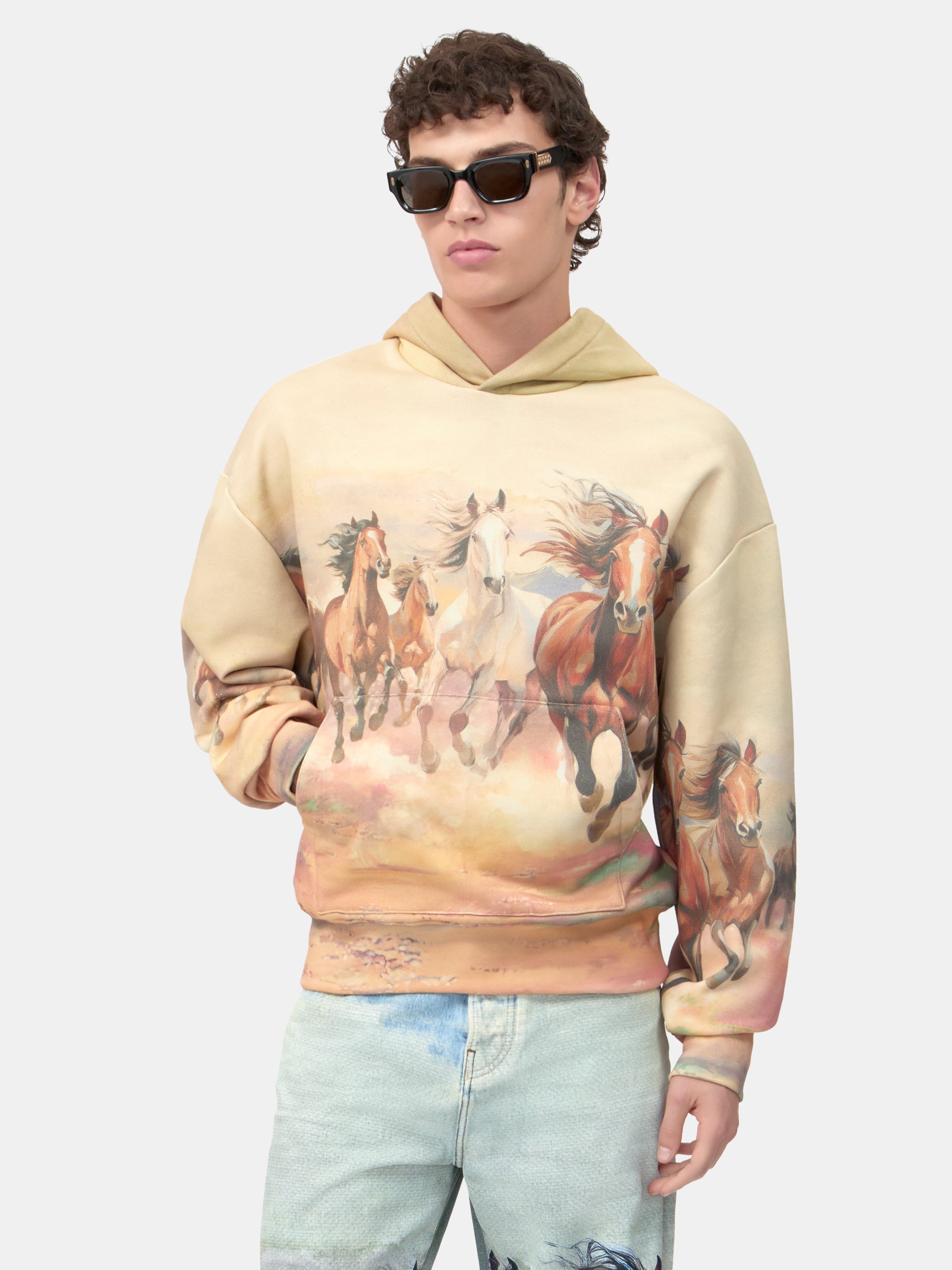 HORSES OVERSIZED HOODIE - Multi