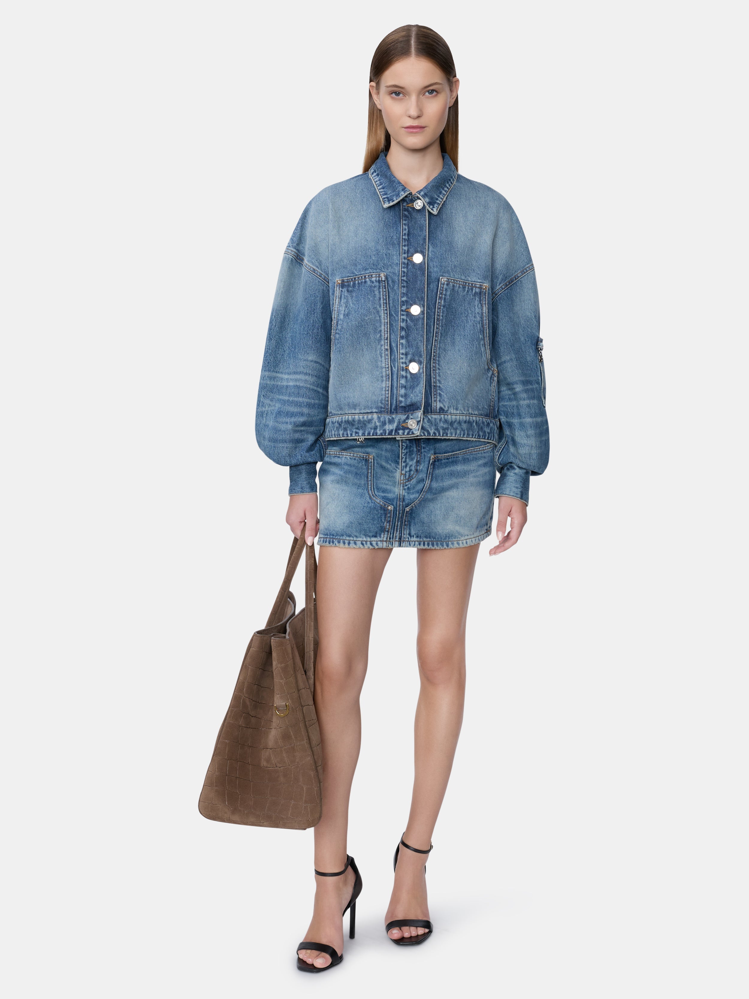 WOMEN - WOMEN'S DENIM CARPENTER MINI SKIRT - Classic Antique Indigo