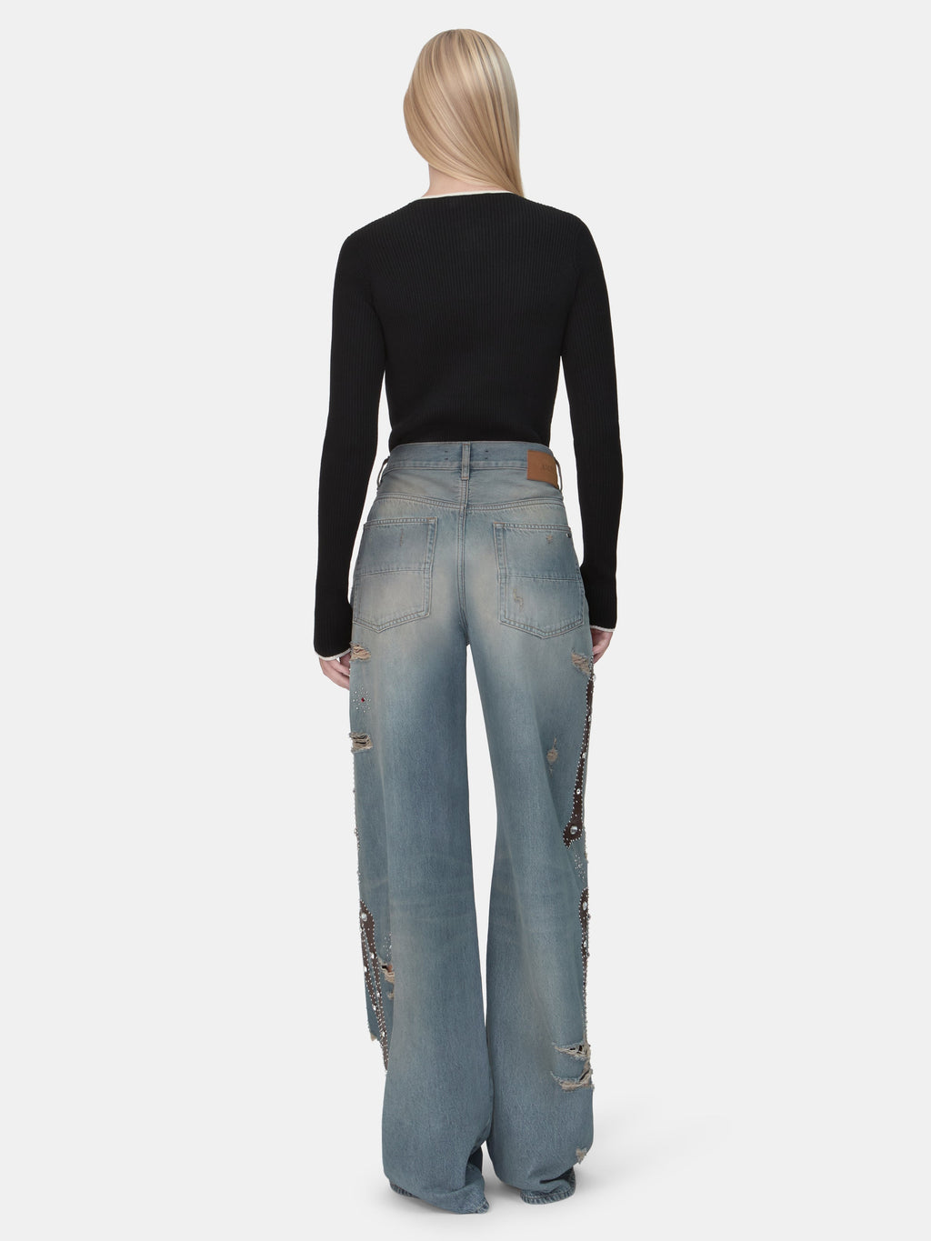 WOMEN - WOMEN'S BONES STUDDED JEAN - DRIFTWOOD BLUE