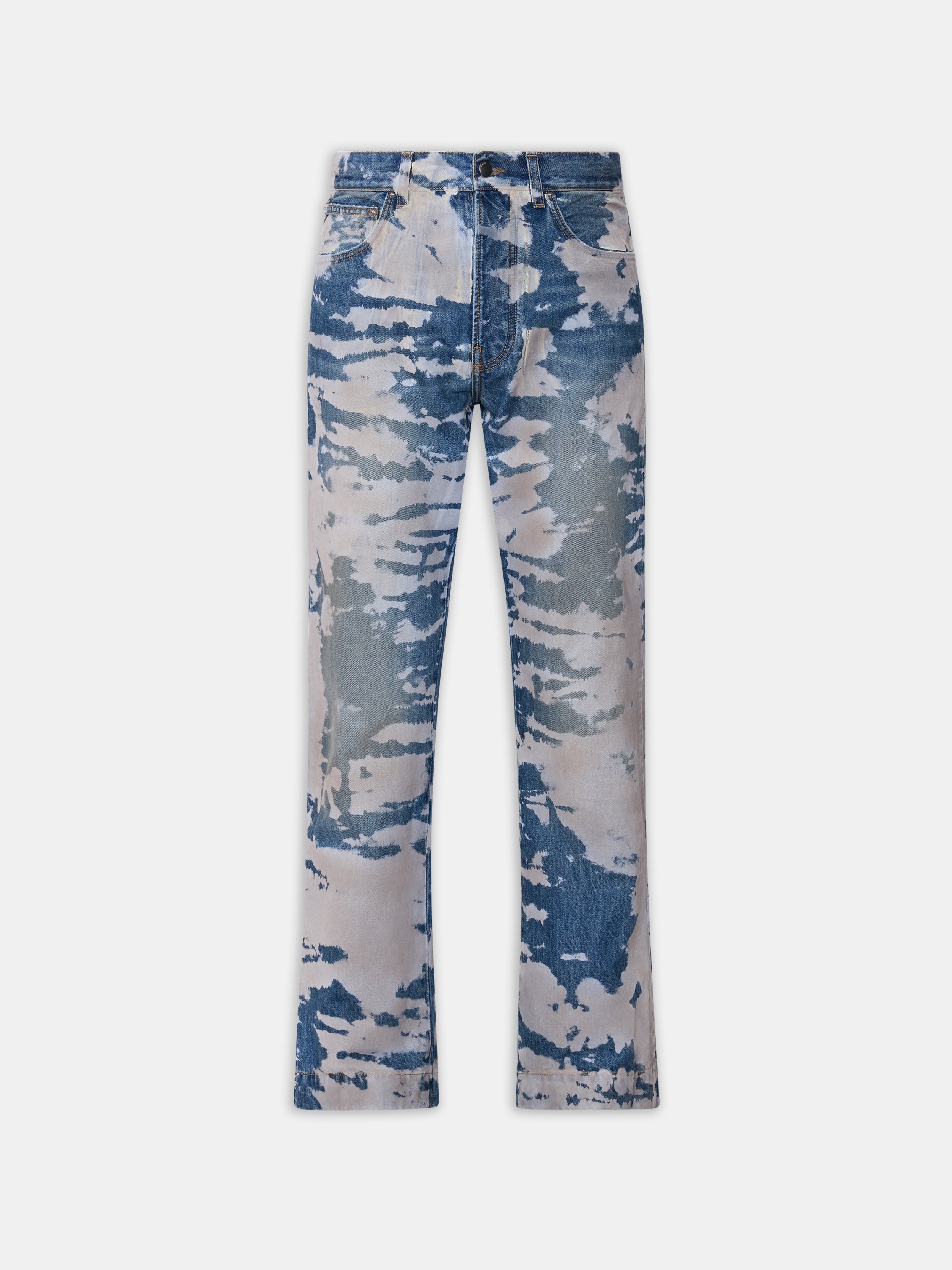 BLEACHED STRAIGHT FLARE JEAN - Bleach Out