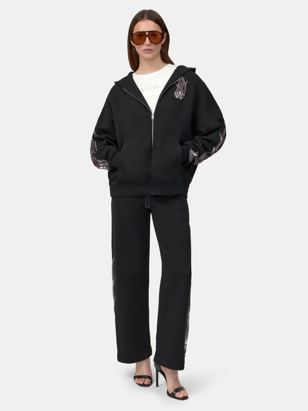 WOMEN - WOMEN'S MA FLAMES ZIP HOODIE - Black