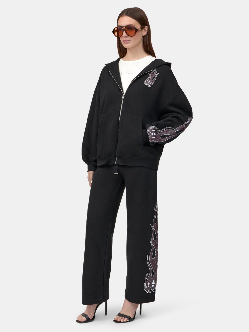 WOMEN - WOMEN'S MA FLAMES ZIP HOODIE - Black
