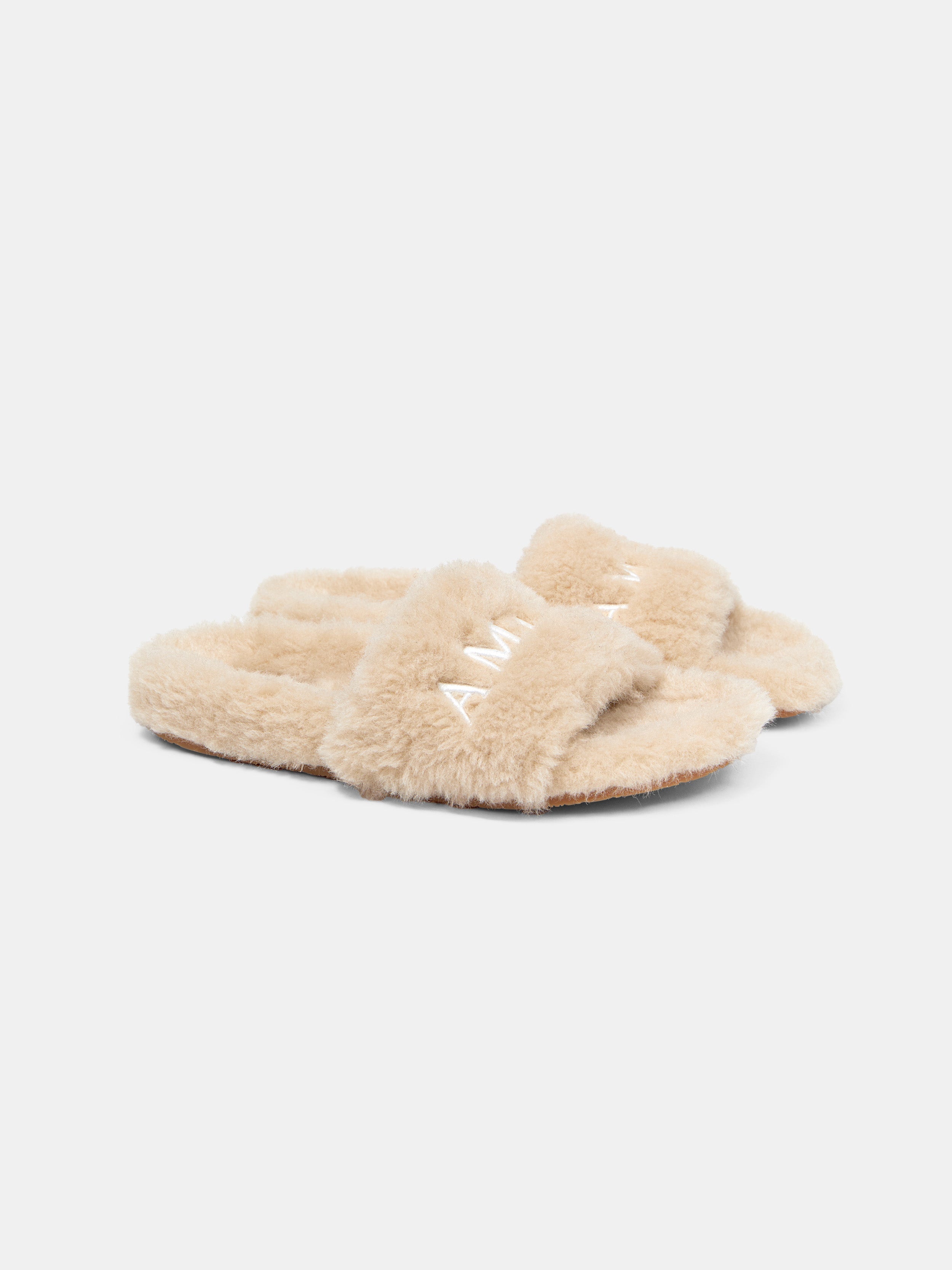 WOMEN - WOMEN'S AMIRI SHEARLING SLIDE - Natural