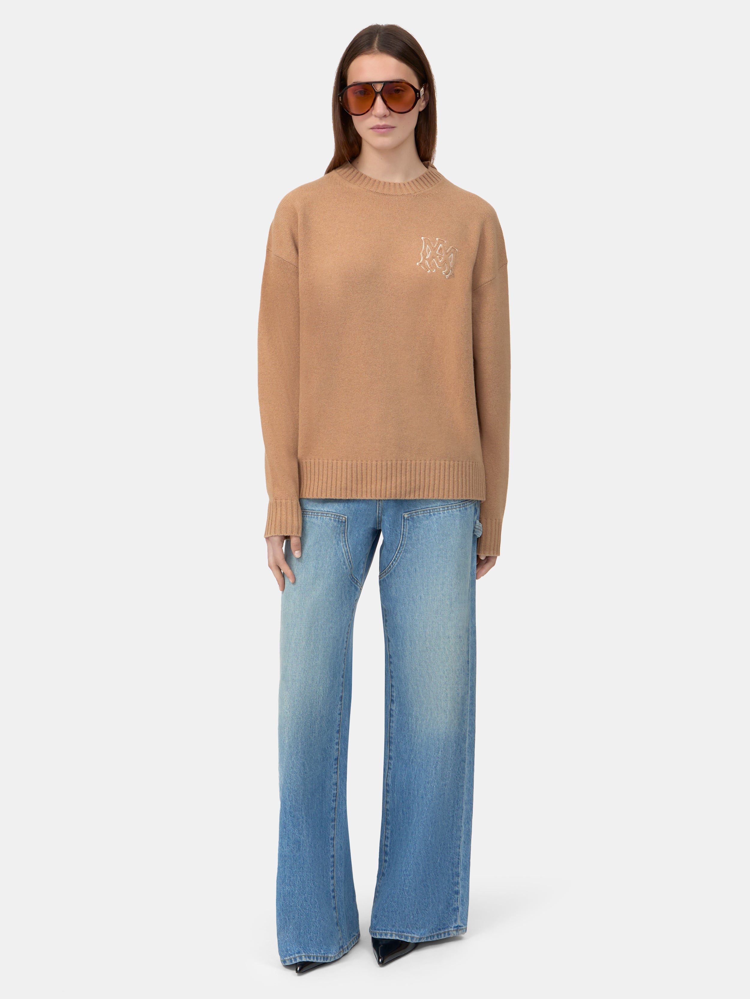 WOMEN - WOMEN'S MA APPLIQUE SWEATER - Dark Ginger